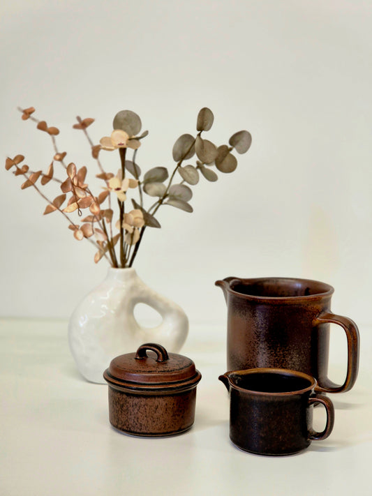Vintage Arabia Ruska Suikerpot &amp; Creamer – Ontworpen door Ulla Procopé (1960-1999)