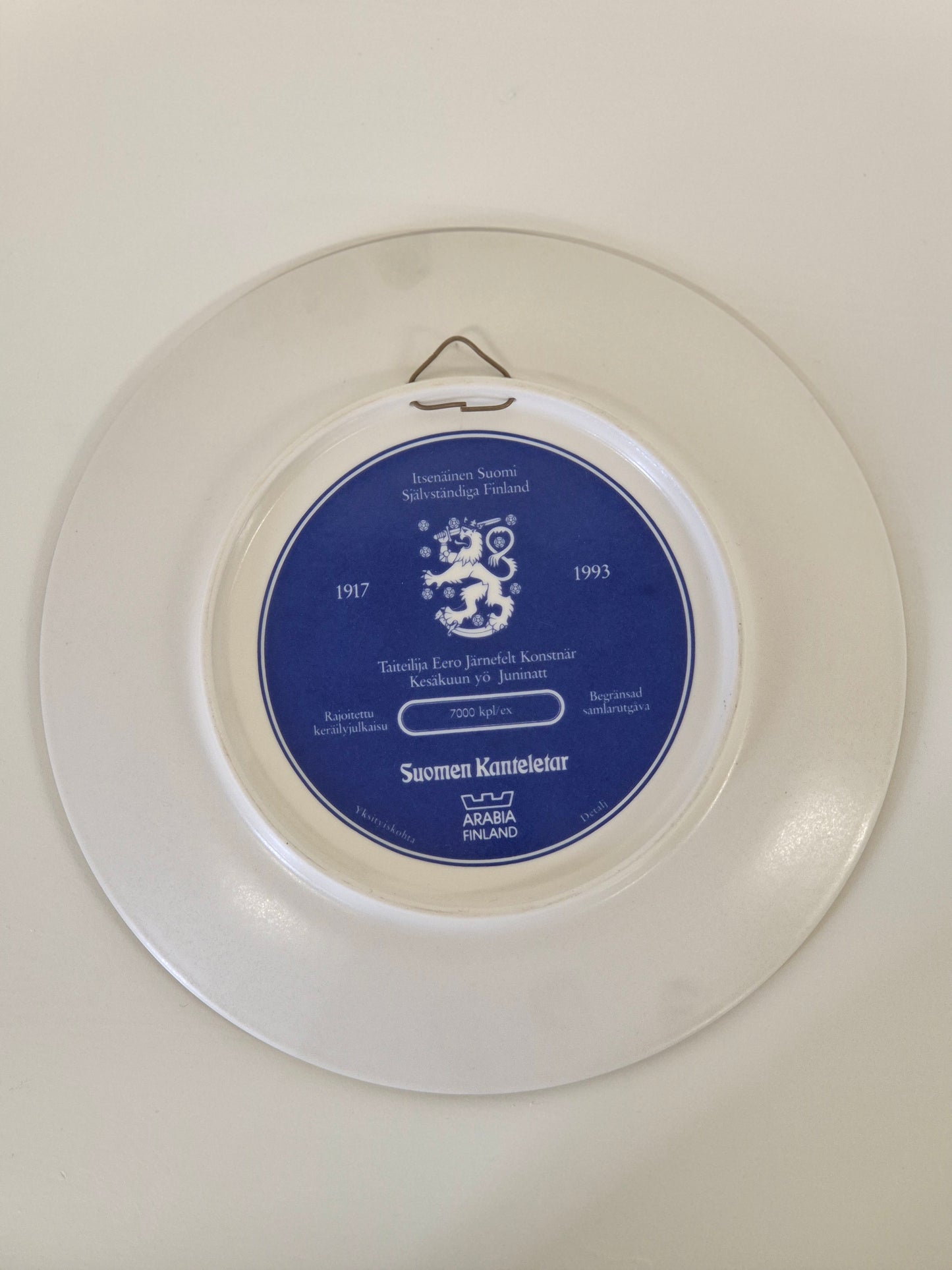 Arabia Itsenäinen Suomi Annual Plate – Collectible Finnish Porcelain