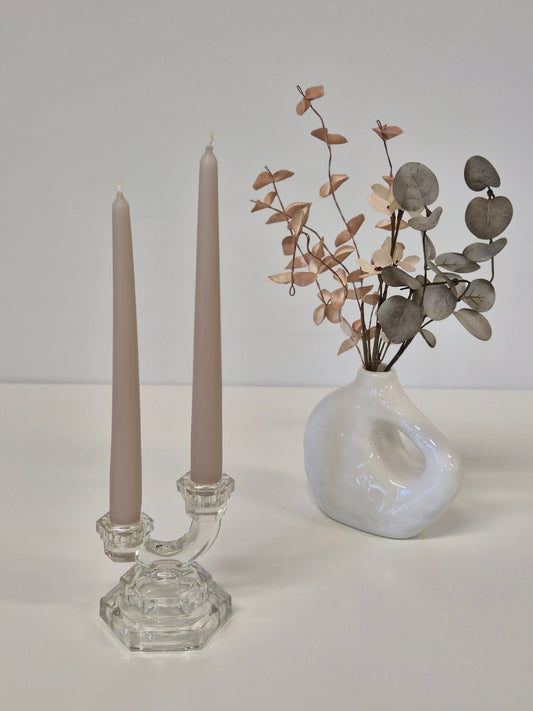 Art Deco Kandelaar van Riihimäen Lasi – Vintage Finse glazen kaarsenhouder