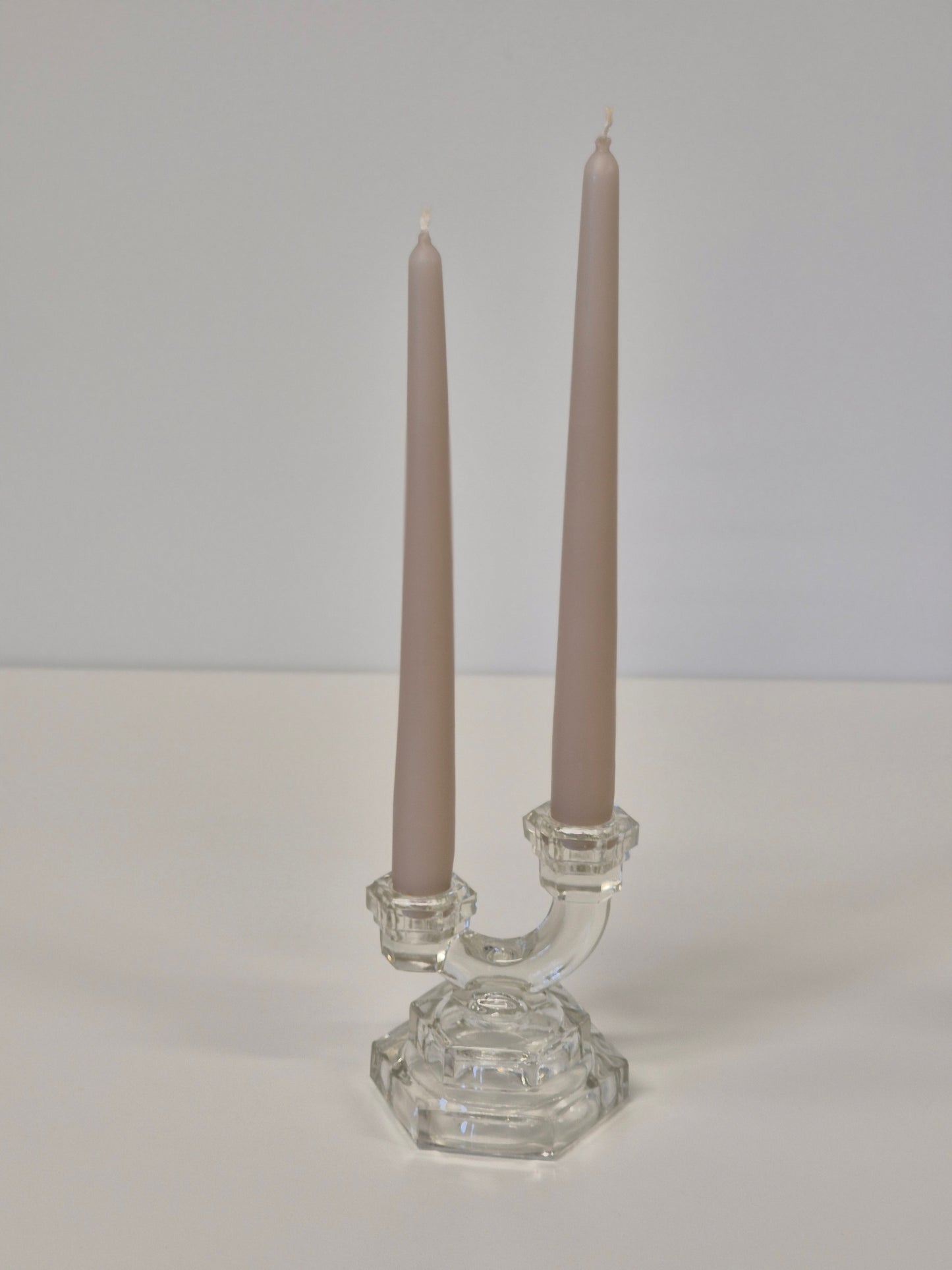 Art Deco Kandelaar van Riihimäen Lasi – Vintage Finse glazen kaarsenhouder