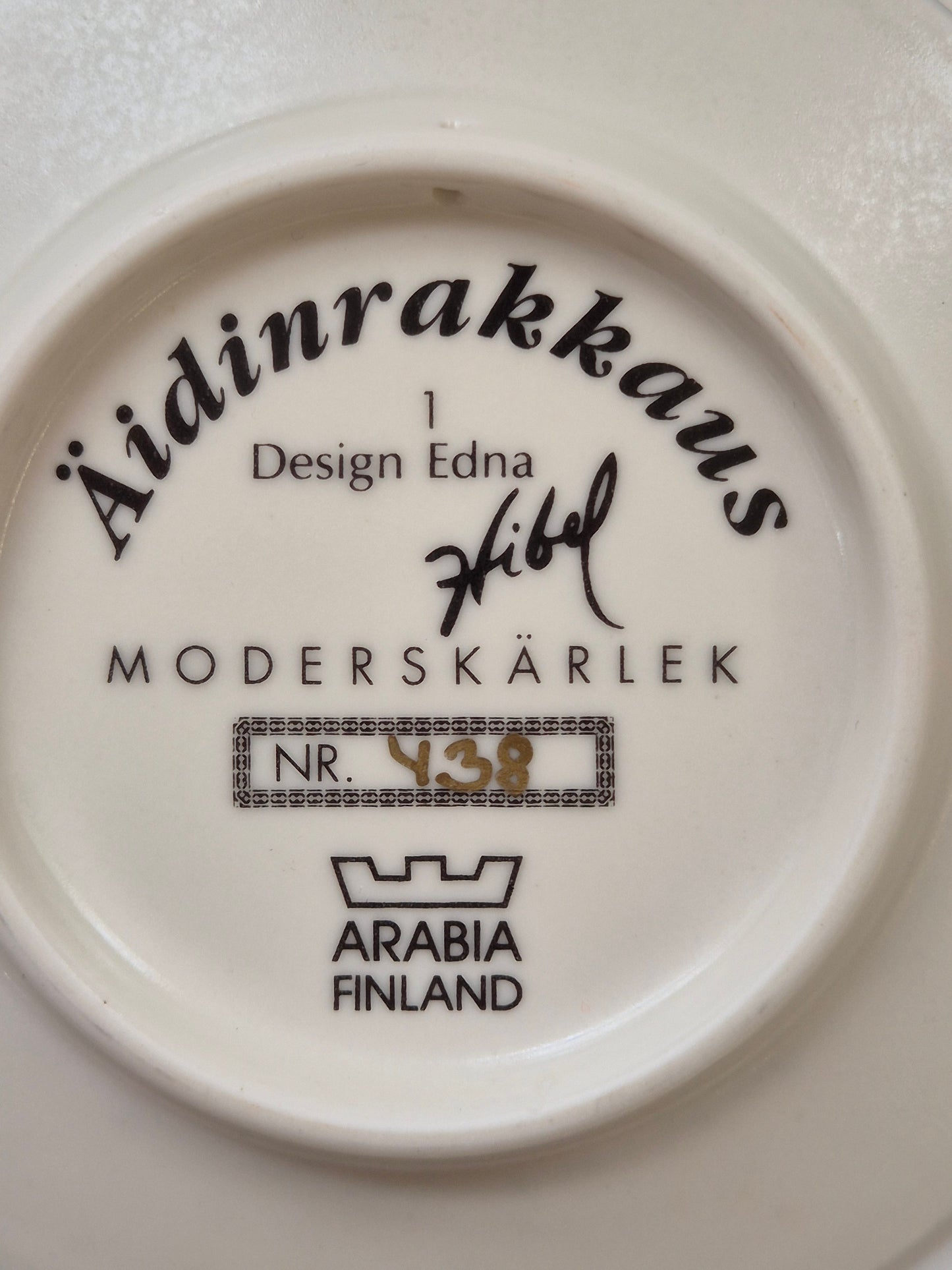 Arabia “Äidin rakkaus” Wandbord – Edna Hibel (1980)