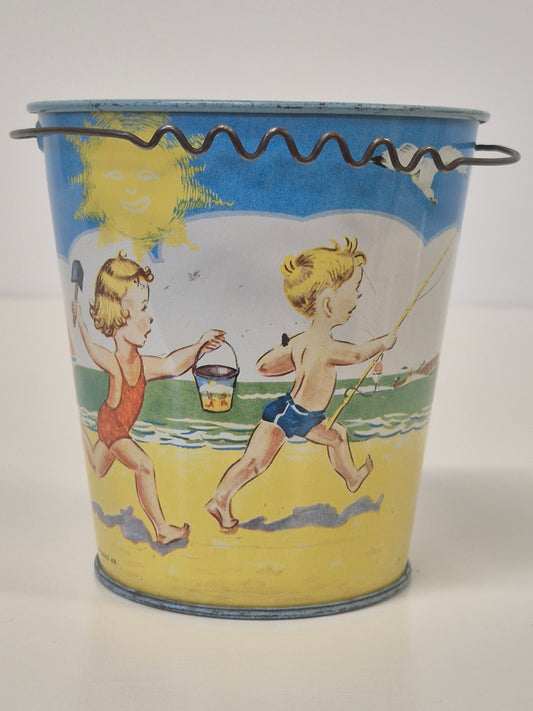 Vintage Sand Pail – Retro Beach Toy