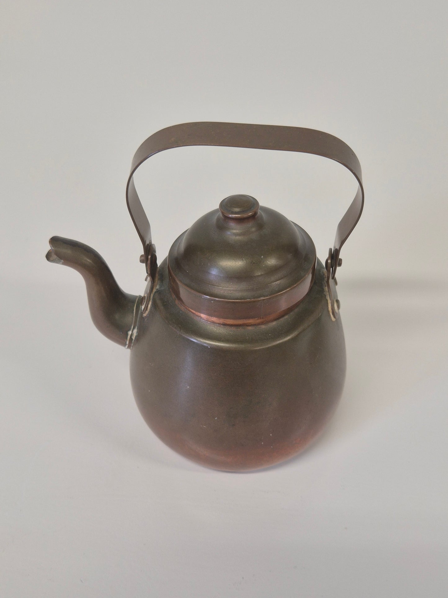 Vintage Opa koperen theepot – 0,5 liter | Scandinavisch handgemaakt kookgerei