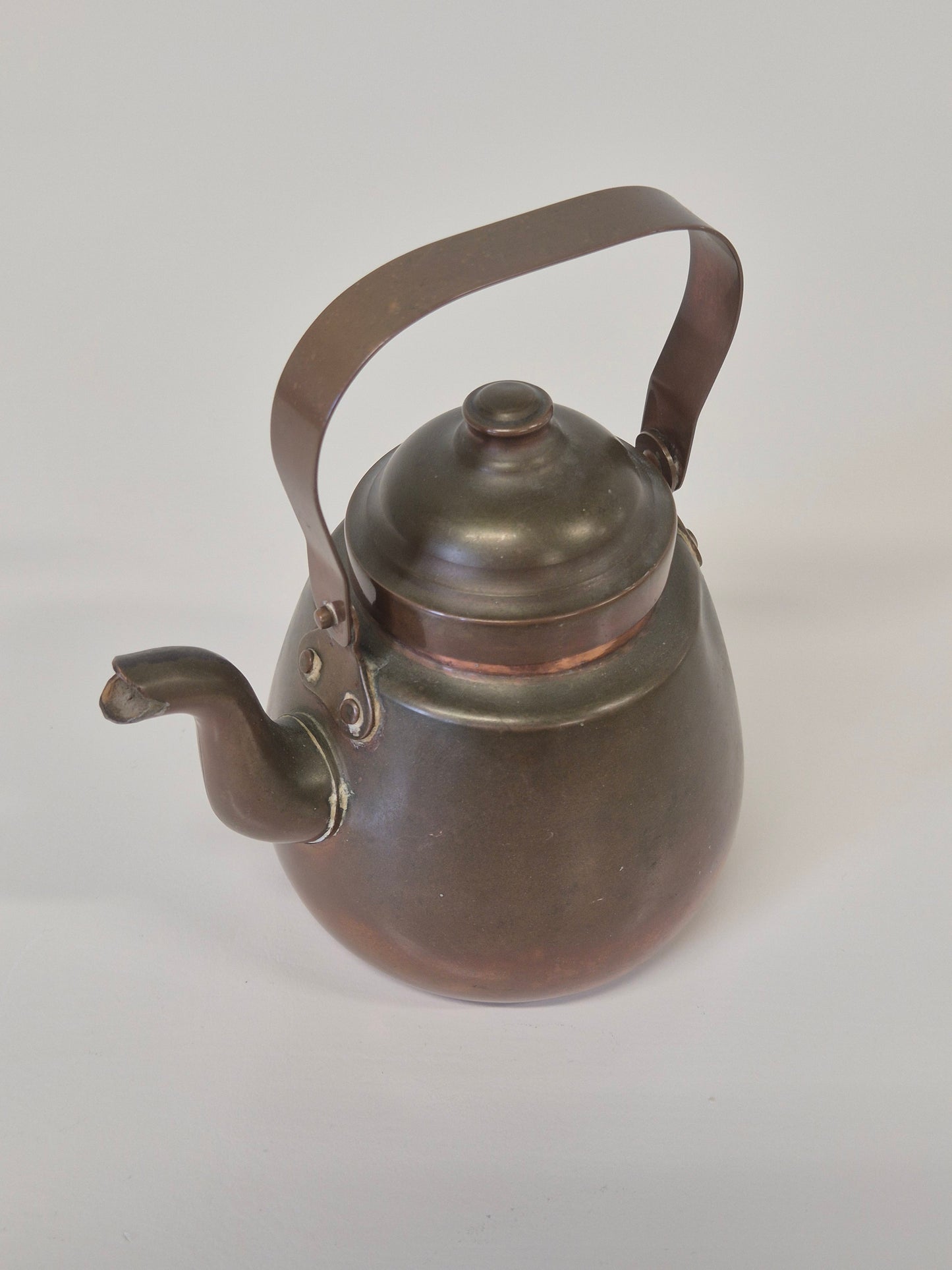 Vintage Opa koperen theepot – 0,5 liter | Scandinavisch handgemaakt kookgerei