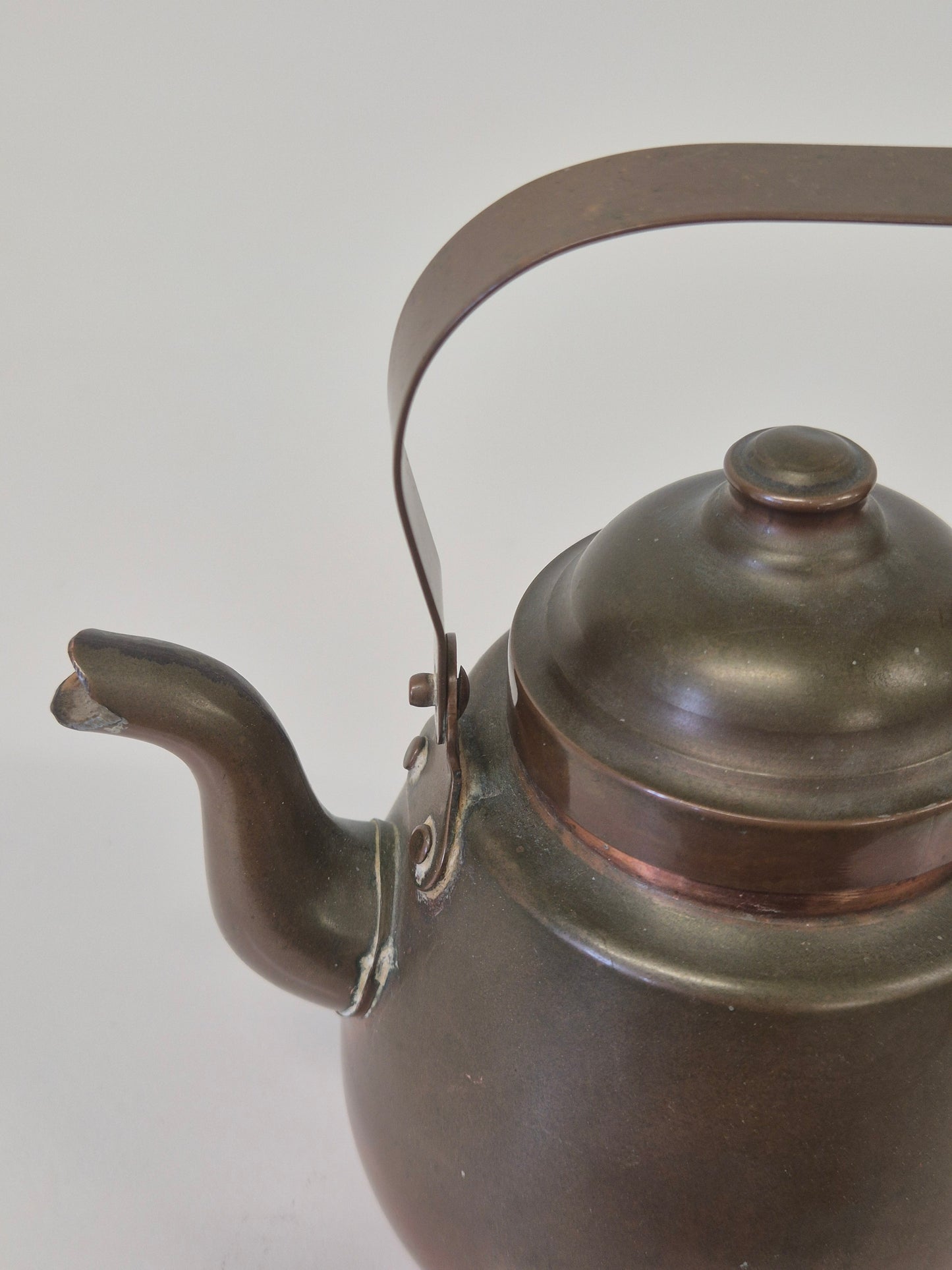 Vintage Opa koperen theepot – 0,5 liter | Scandinavisch handgemaakt kookgerei