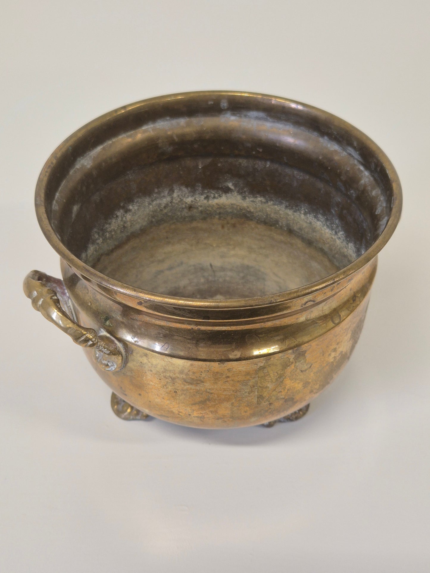 Vintage Metal Footed Serving Bowl