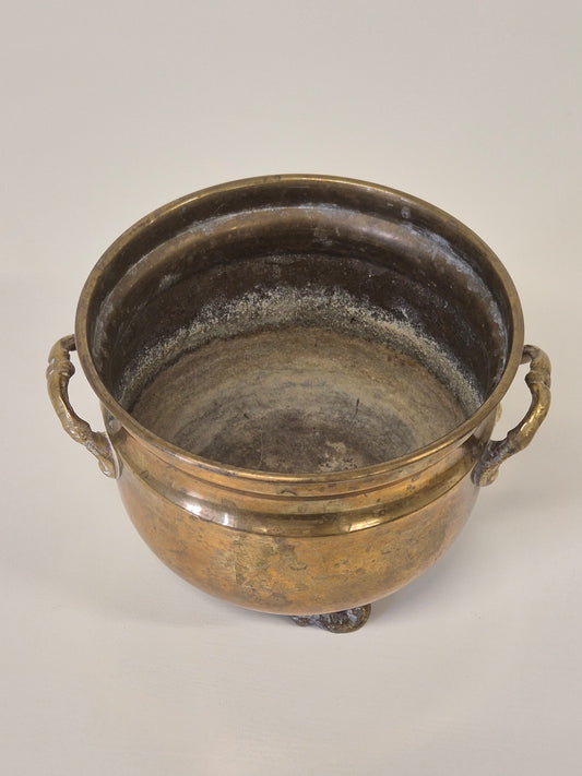 Vintage messing cachepot / bloempot