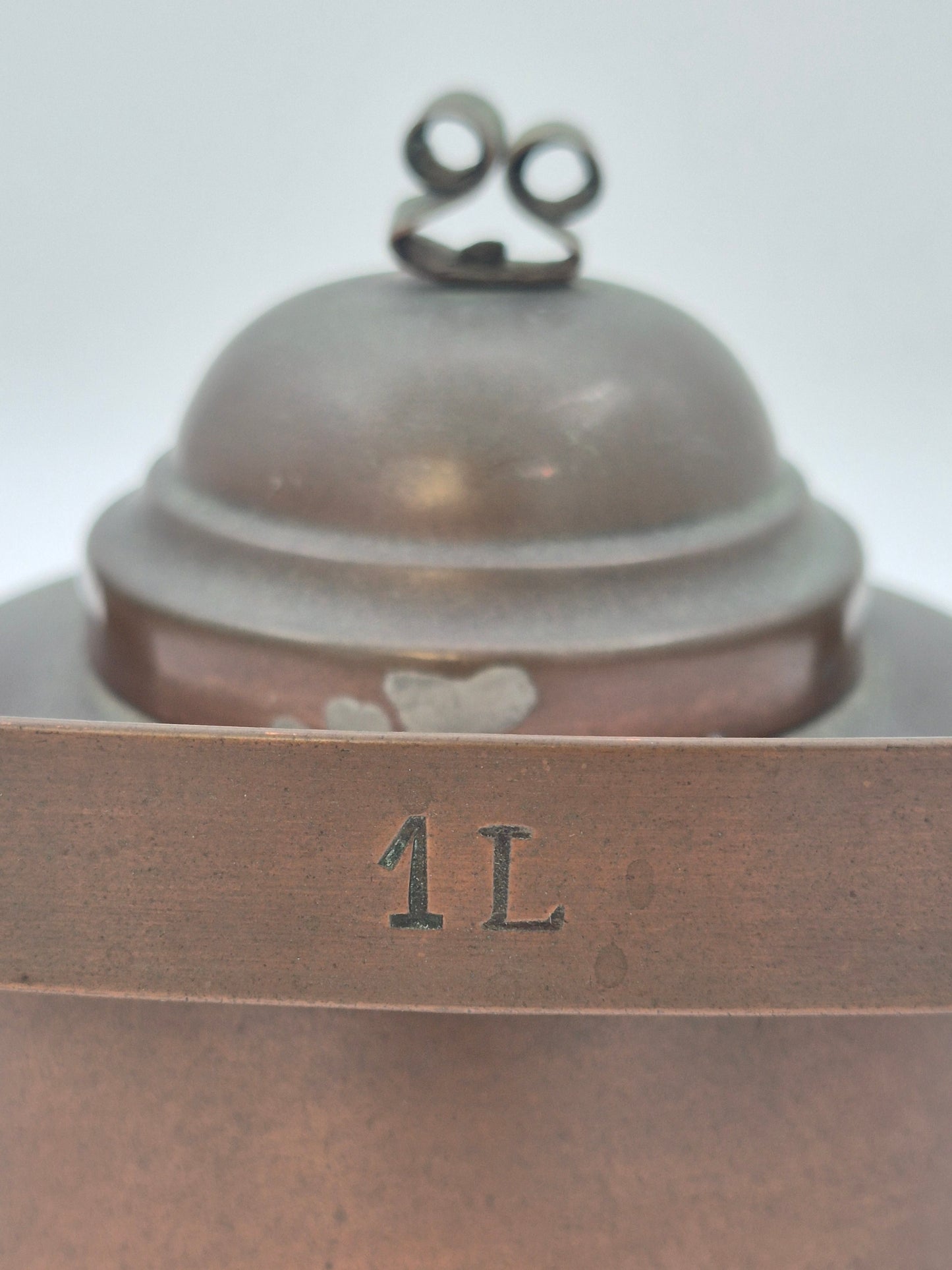 Vintage koperen waterkoker – 1 liter inhoud