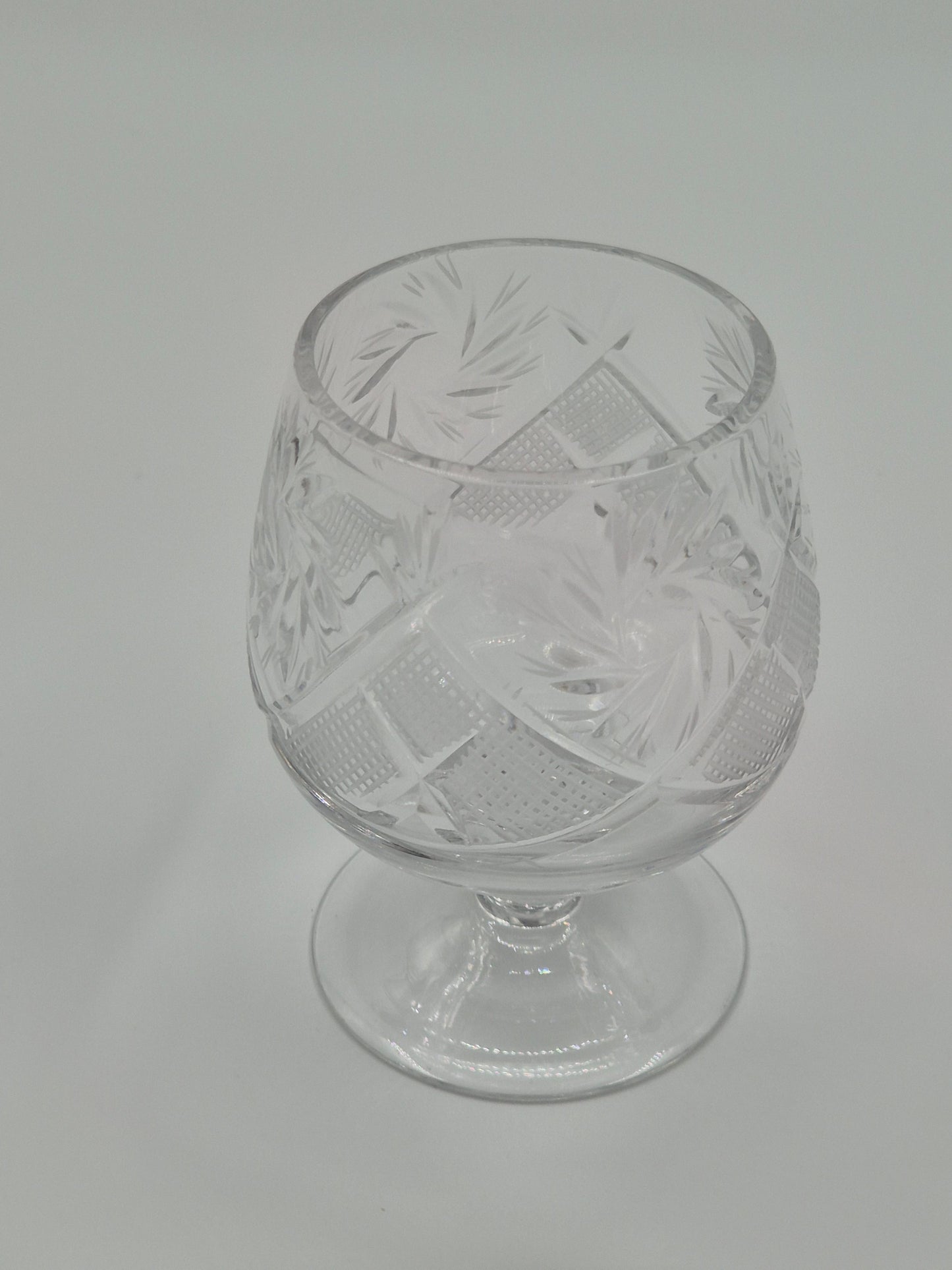 Vintage Crystal Cognac Glasses – Elegant Retro Barware