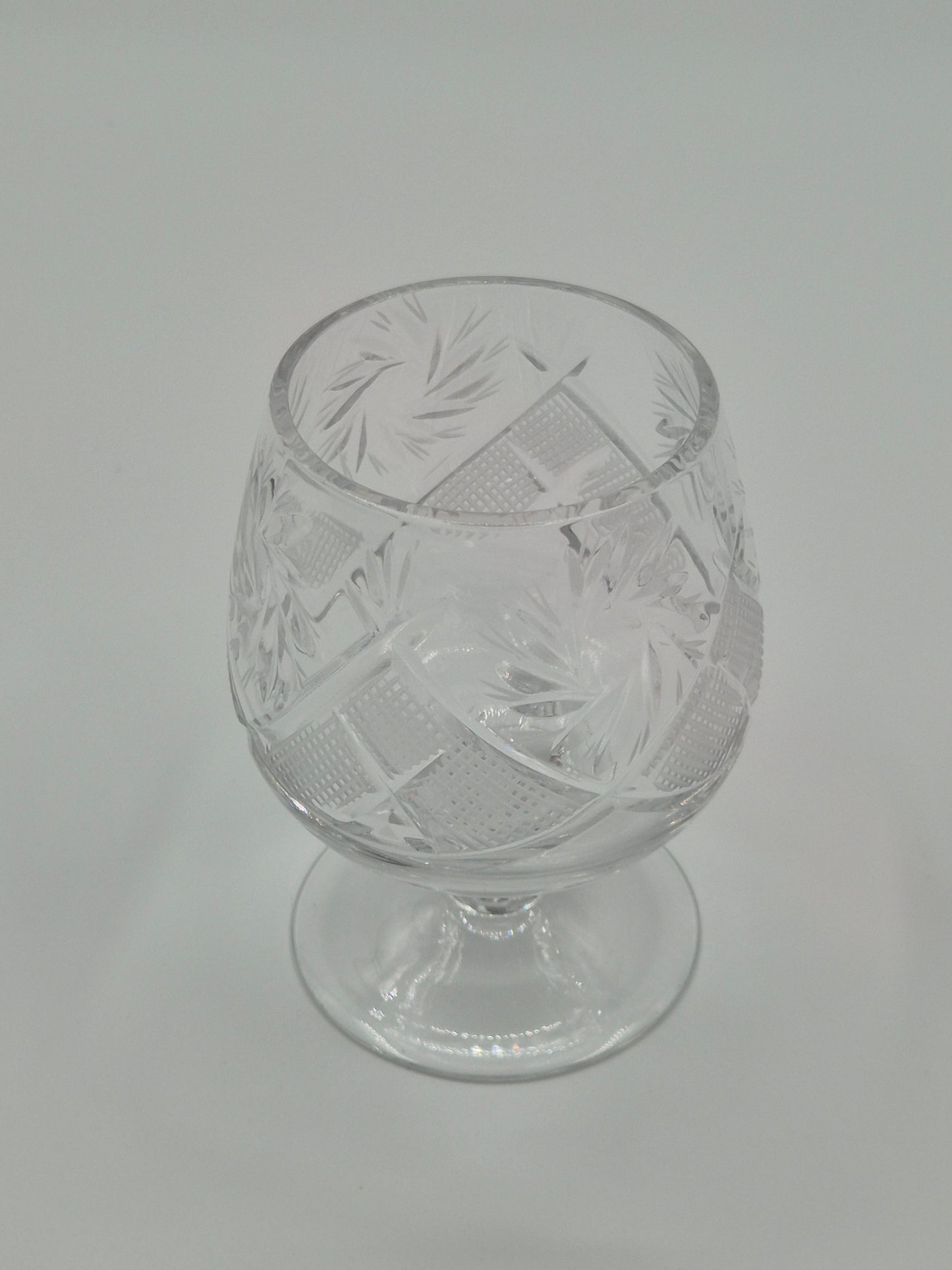 Vintage Crystal Cognac Glasses – Elegant Retro Barware
