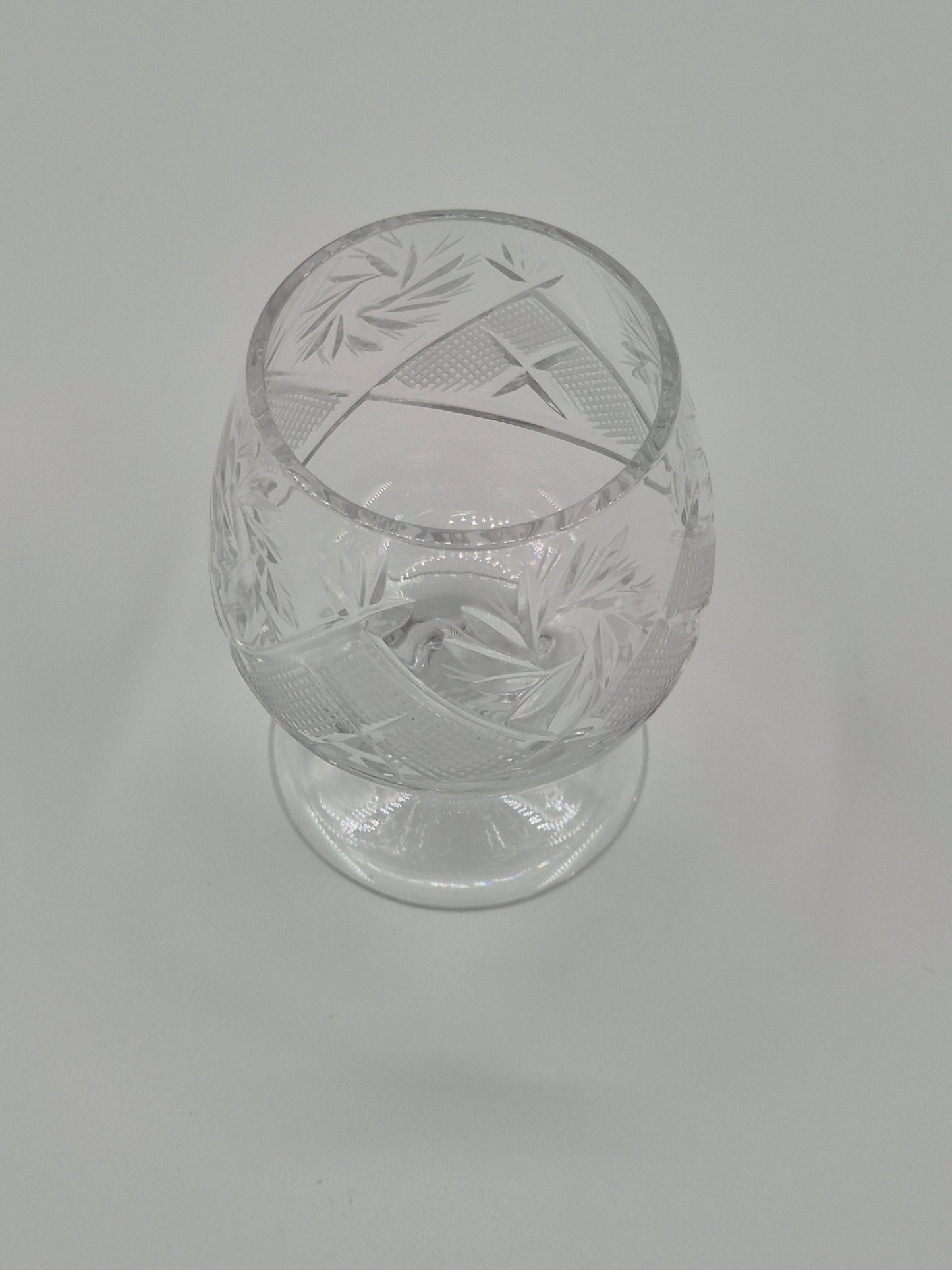 Vintage Crystal Cognac Glasses – Elegant Retro Barware
