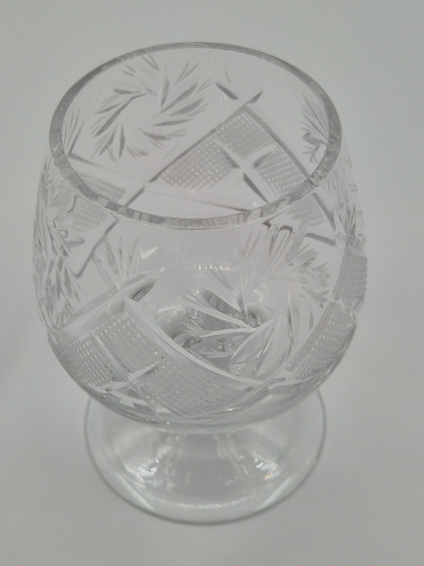 Vintage Crystal Cognac Glasses – Elegant Retro Barware