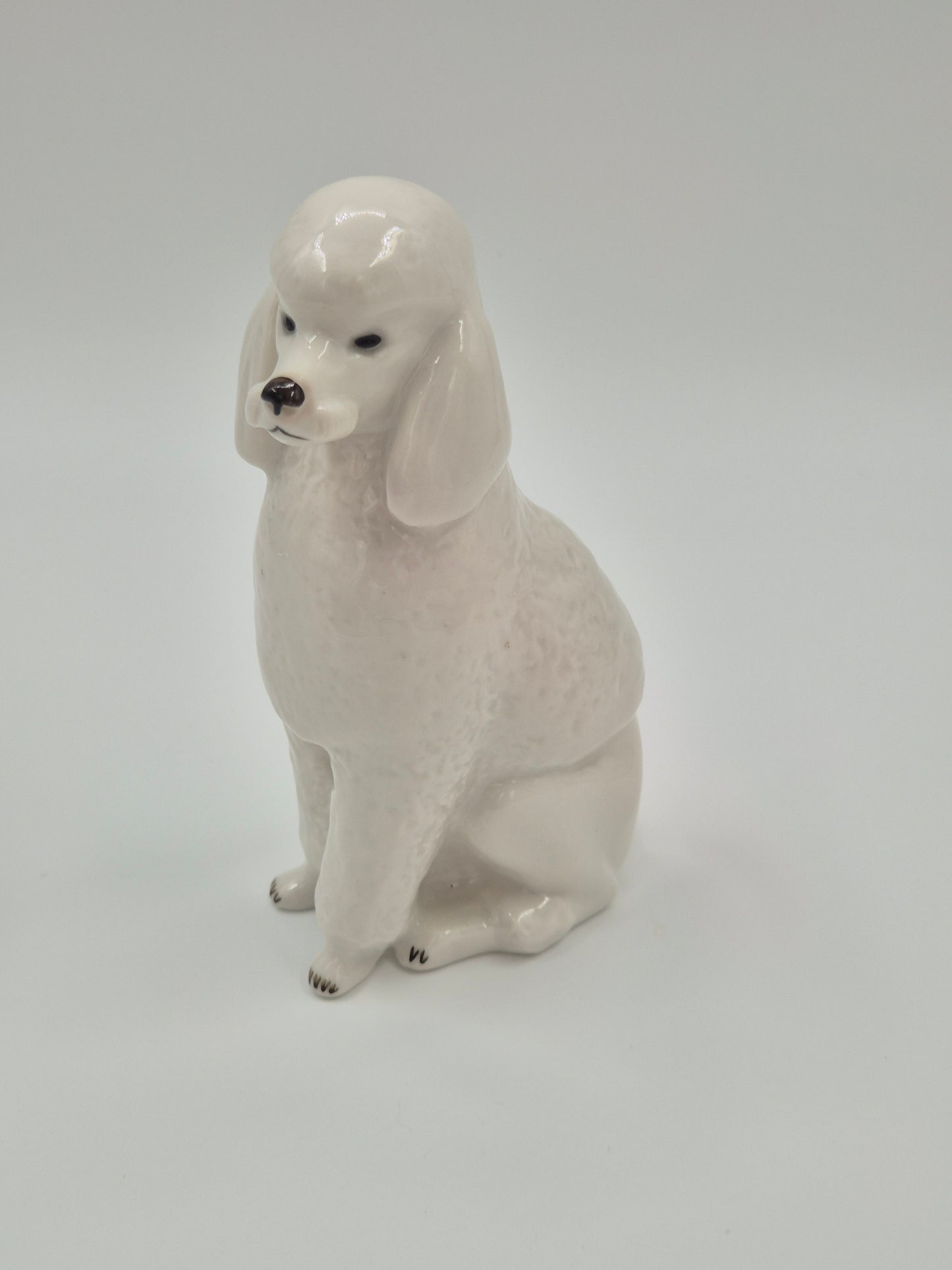 figurine caniche Lomonossov vintage