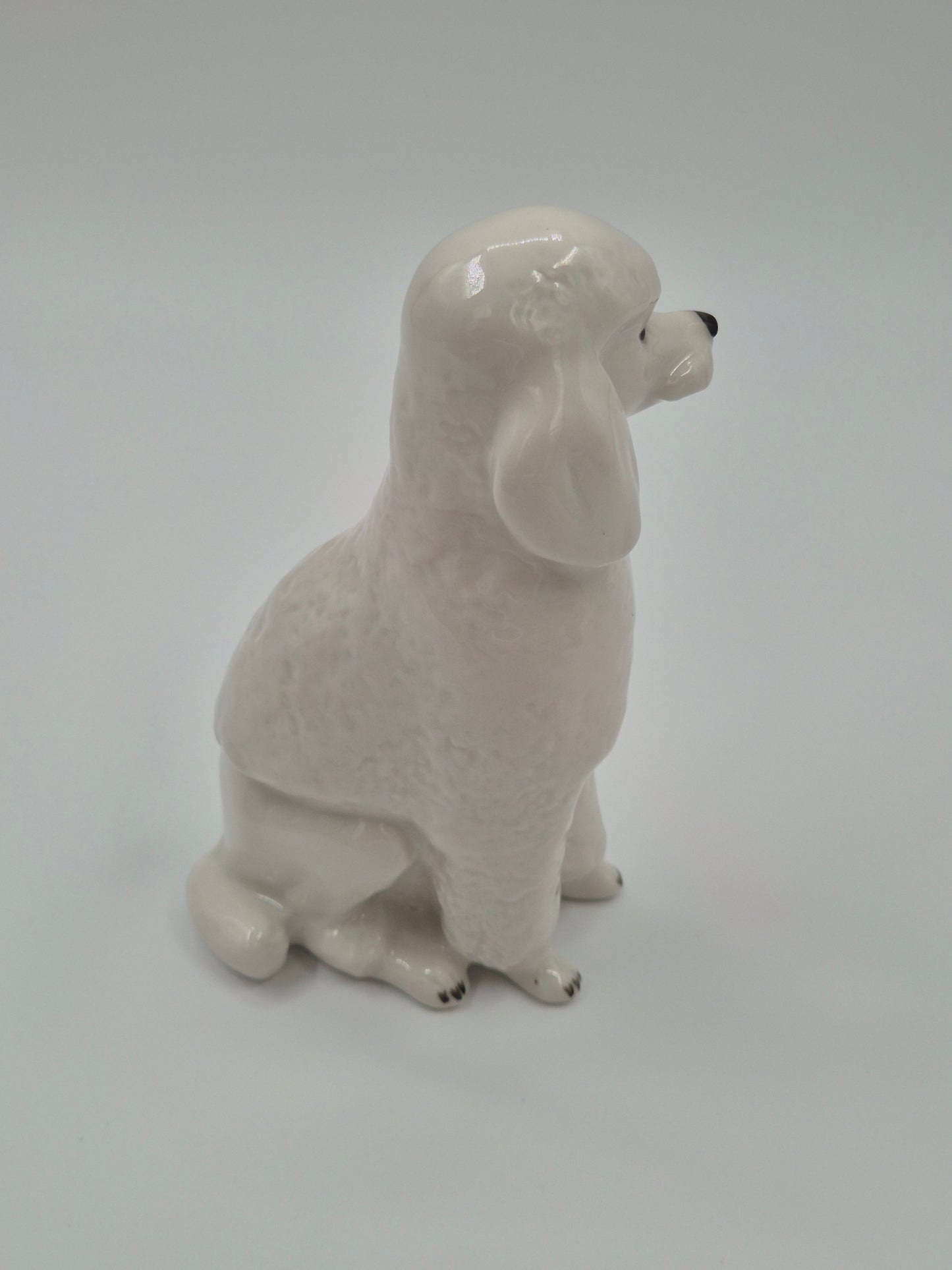 figurine caniche Lomonossov vintage
