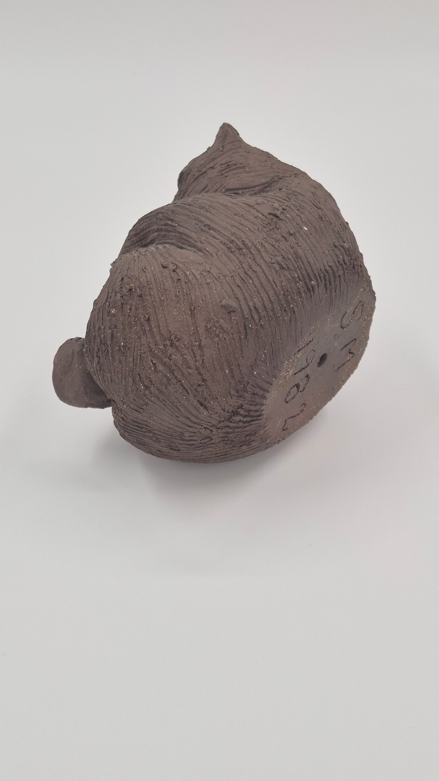 Vintage Clay Bear Sculpture