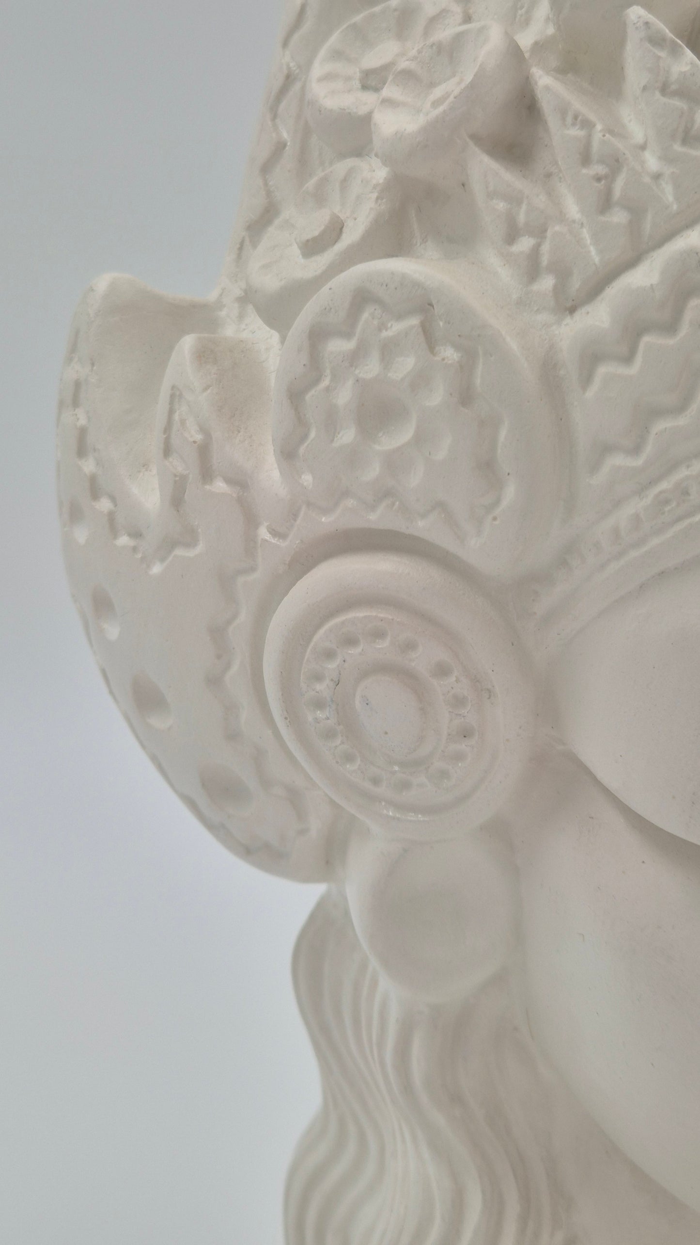 Vintage Balinese Style Bust Sculpture – Hand-Carved, Signed “SUOMI”