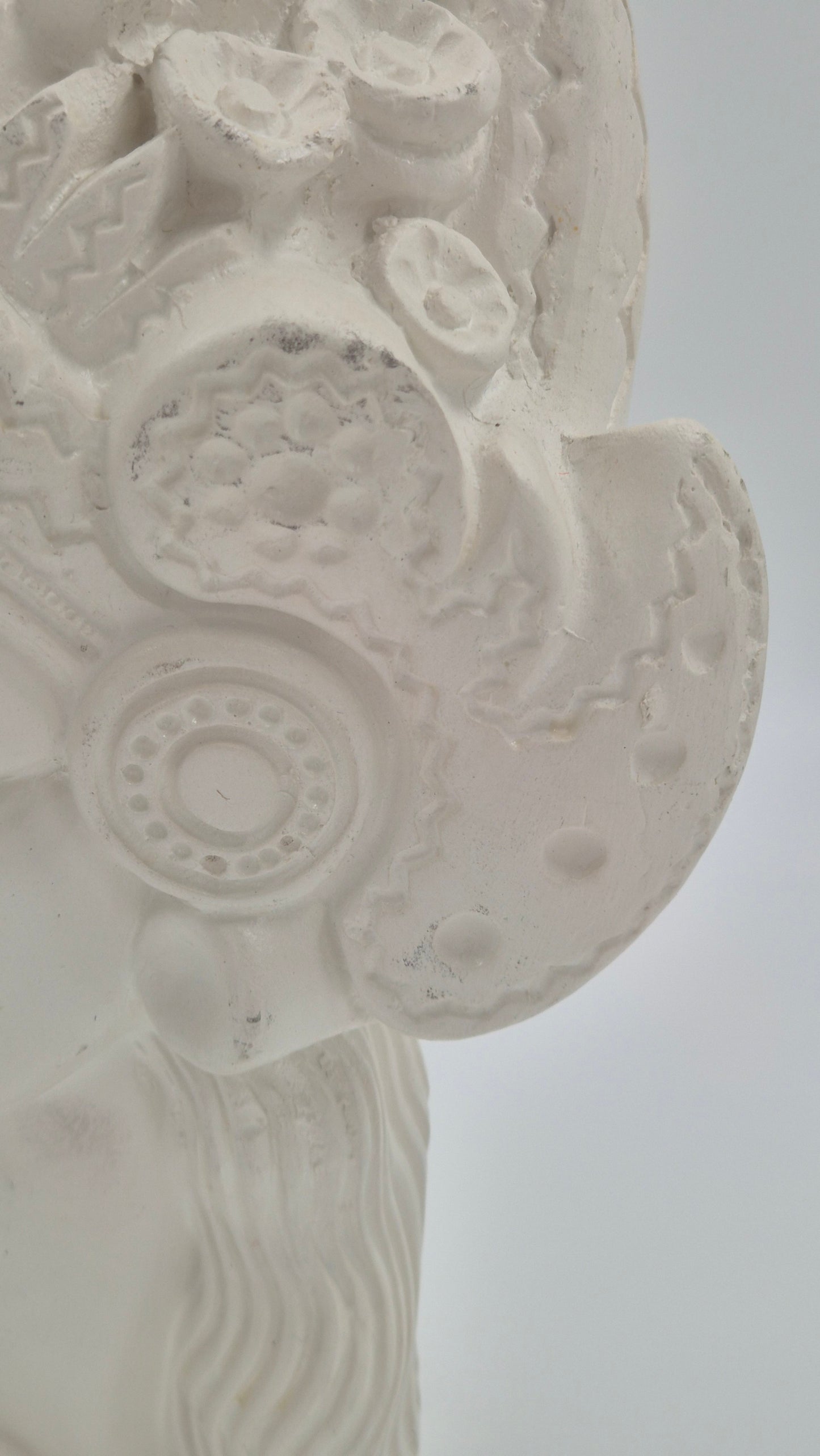 Vintage Balinese Style Bust Sculpture – Hand-Carved, Signed “SUOMI”