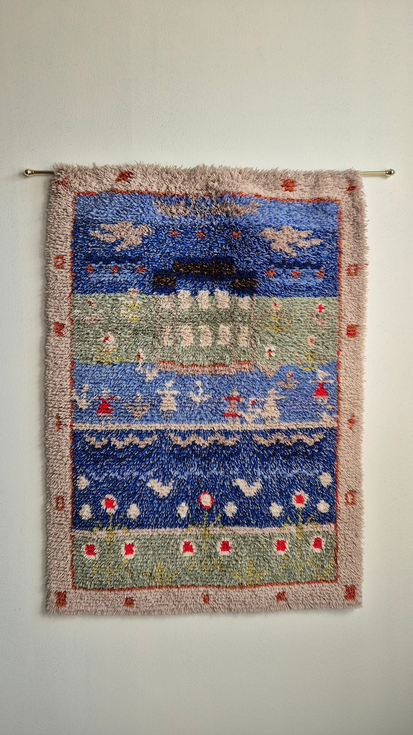 Vintage Finnish Wall Rug – “Wetterhoff” Design by Ester Ax