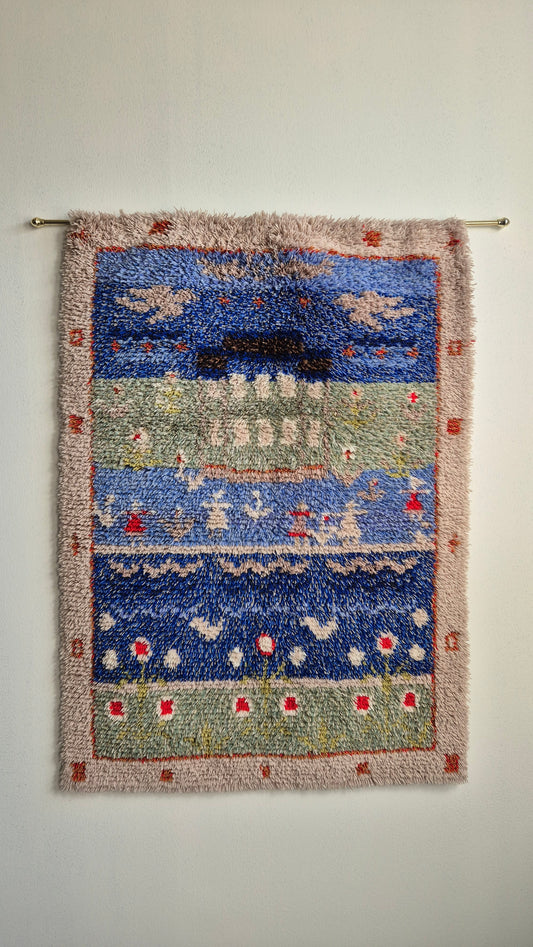 Vintage Finnish Wall Rug – “Wetterhoff” Design by Ester Ax