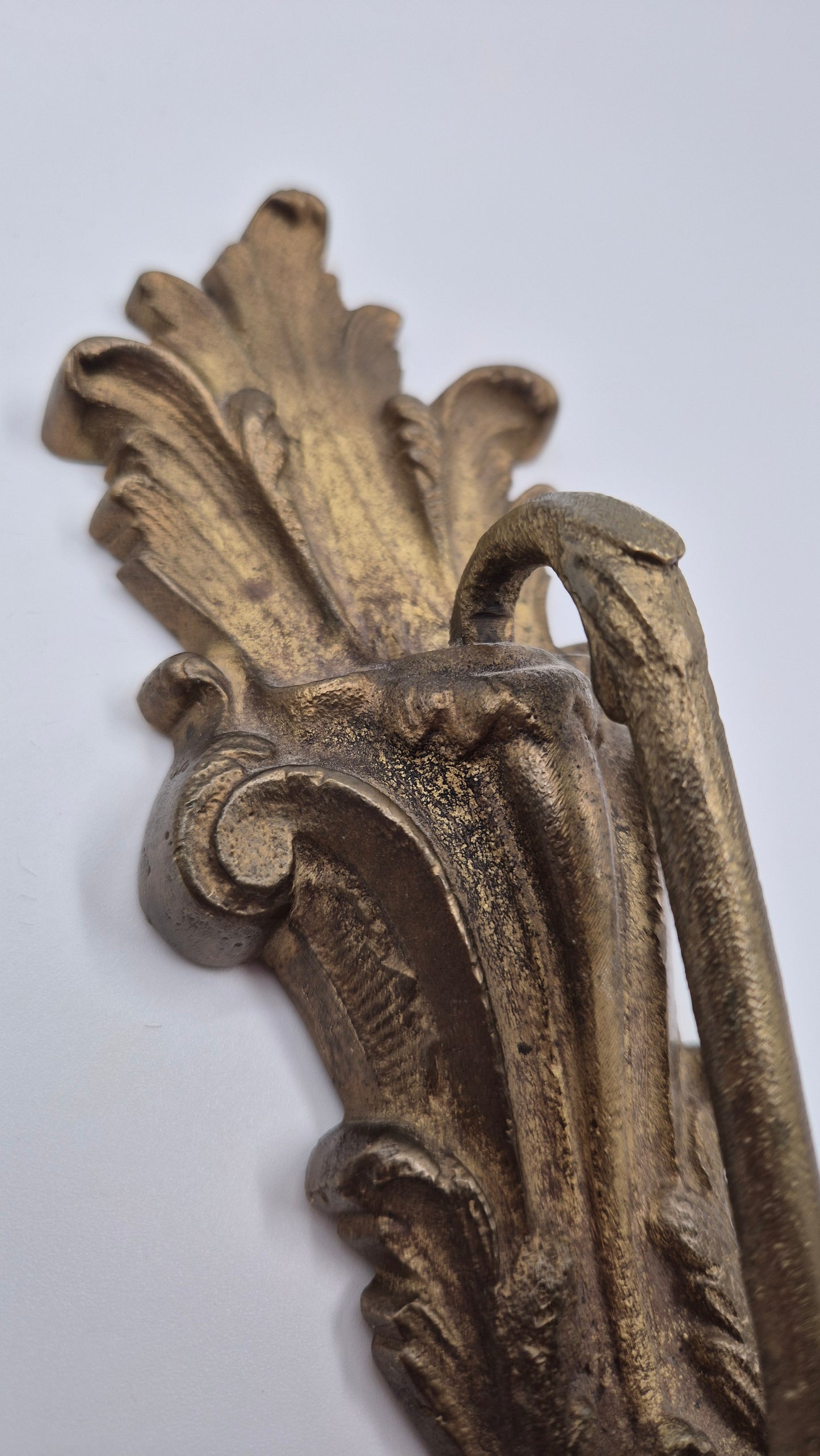 Set of 2 Vintage Brass Candle Wall Sconces