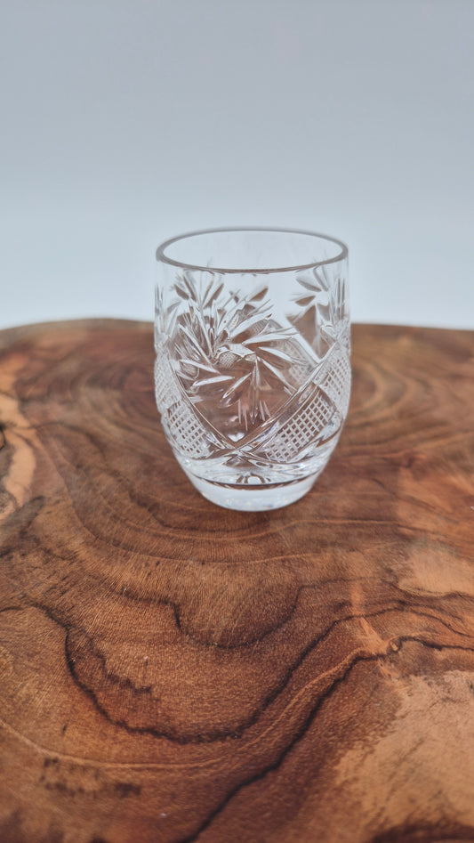 Set of Six Vintage Chrystal Schnapps Glass