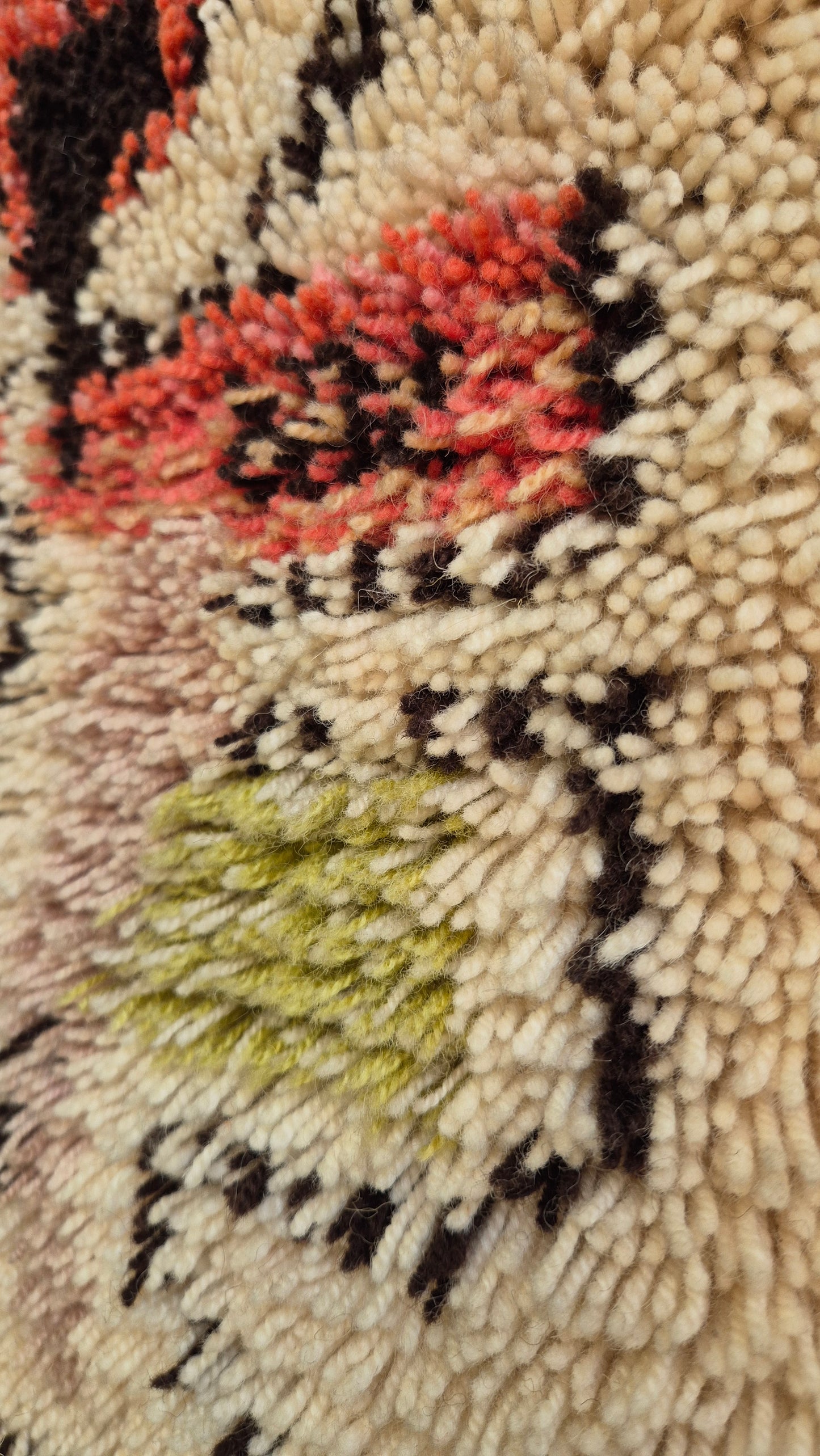 Vintage Finnish Wall Rug "Kukkamaljakko" by Laila Karttunen