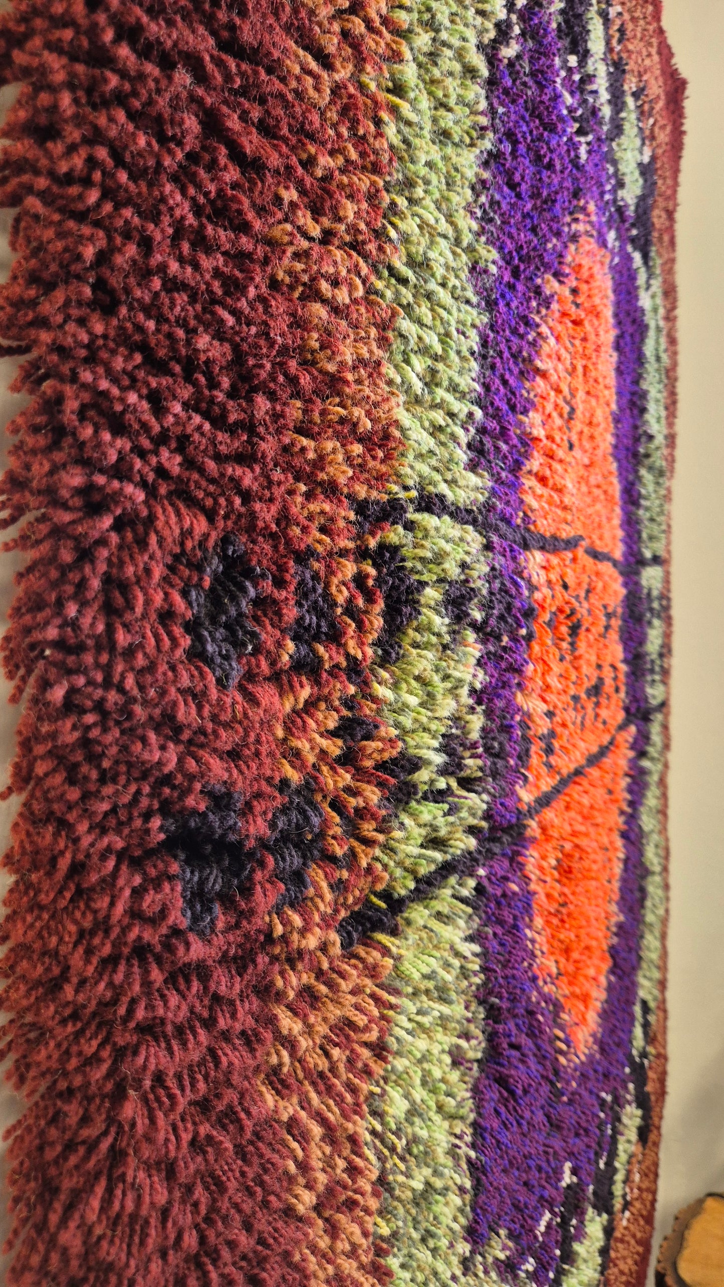 Vintage Finnish Wall Rug by Hannamaija Teisko – Scandinavian Textile Art