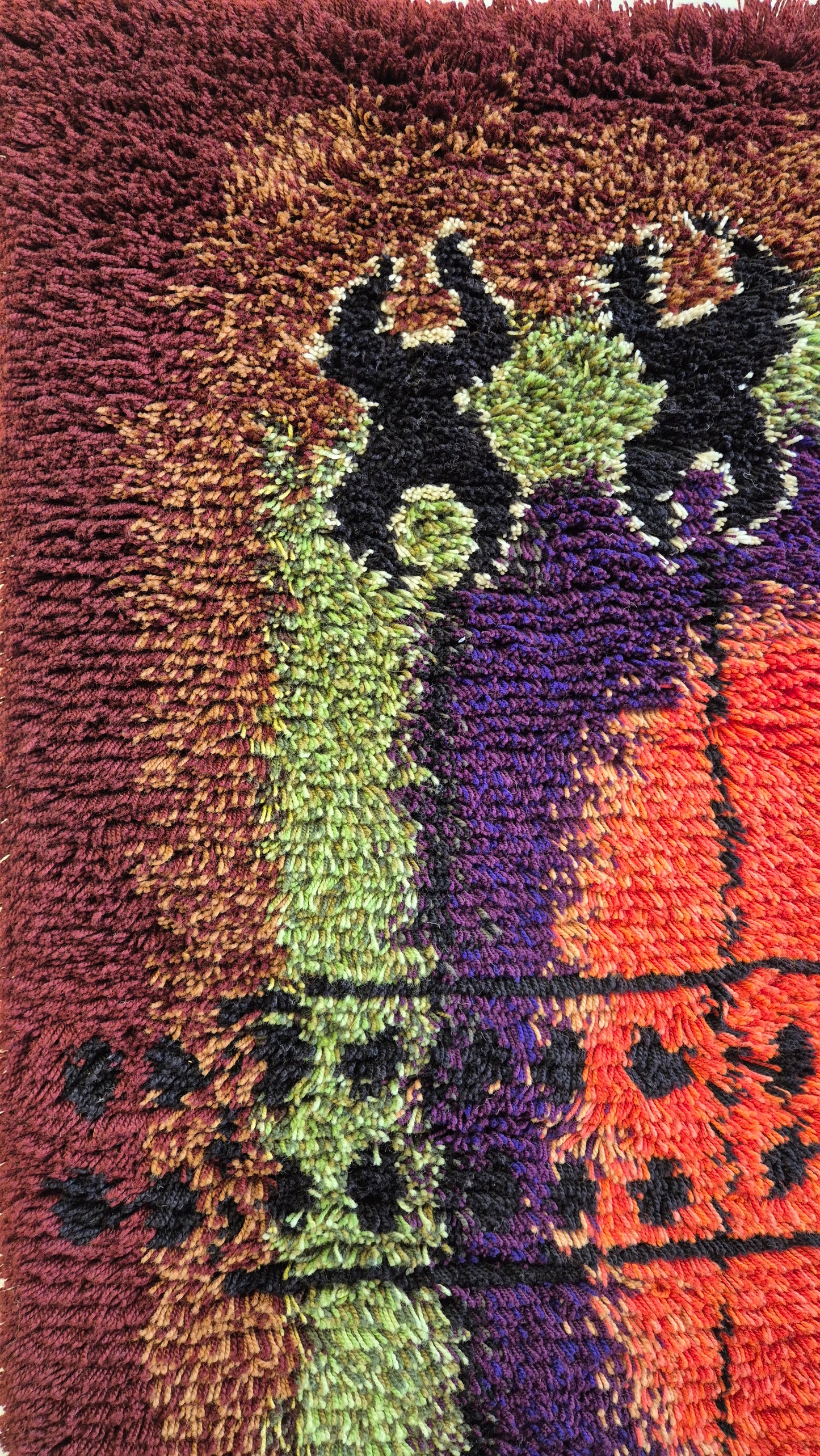 Vintage Finnish Wall Rug by Hannamaija Teisko – Scandinavian Textile Art