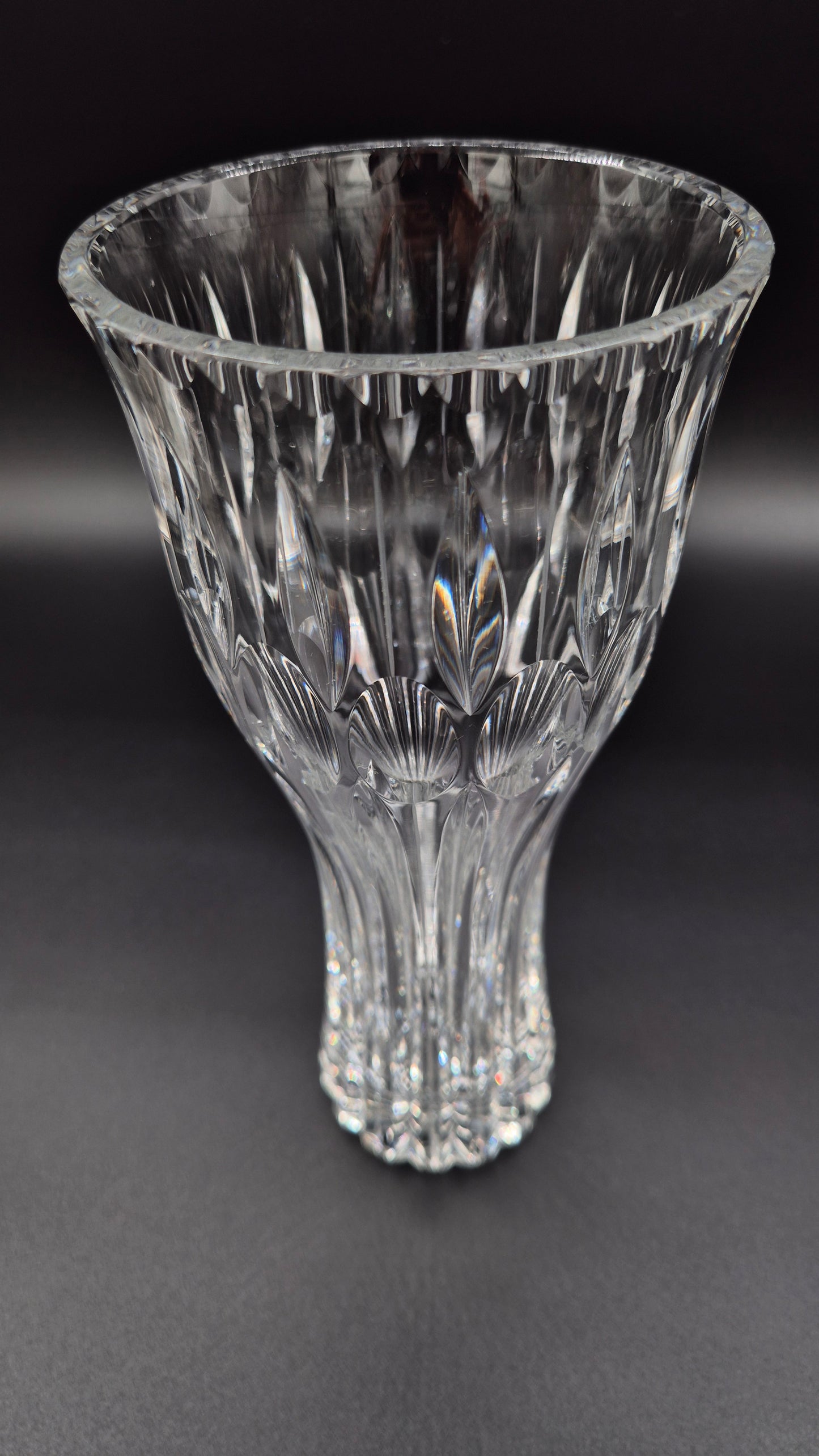 Riihimäen Lasi Crystal Vase by Aimo Okkolin – Finnish Mid-Century Design