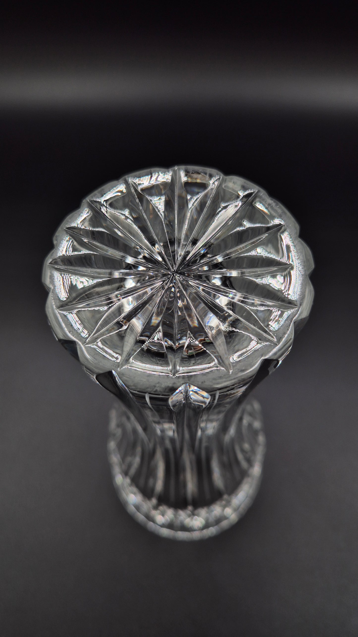 Riihimäen Lasi Crystal Vase by Aimo Okkolin – Finnish Mid-Century Design