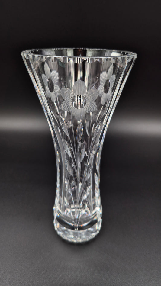 Nuutajärvi "Kaunokki" Crystal Vase by Aimo Okkolin