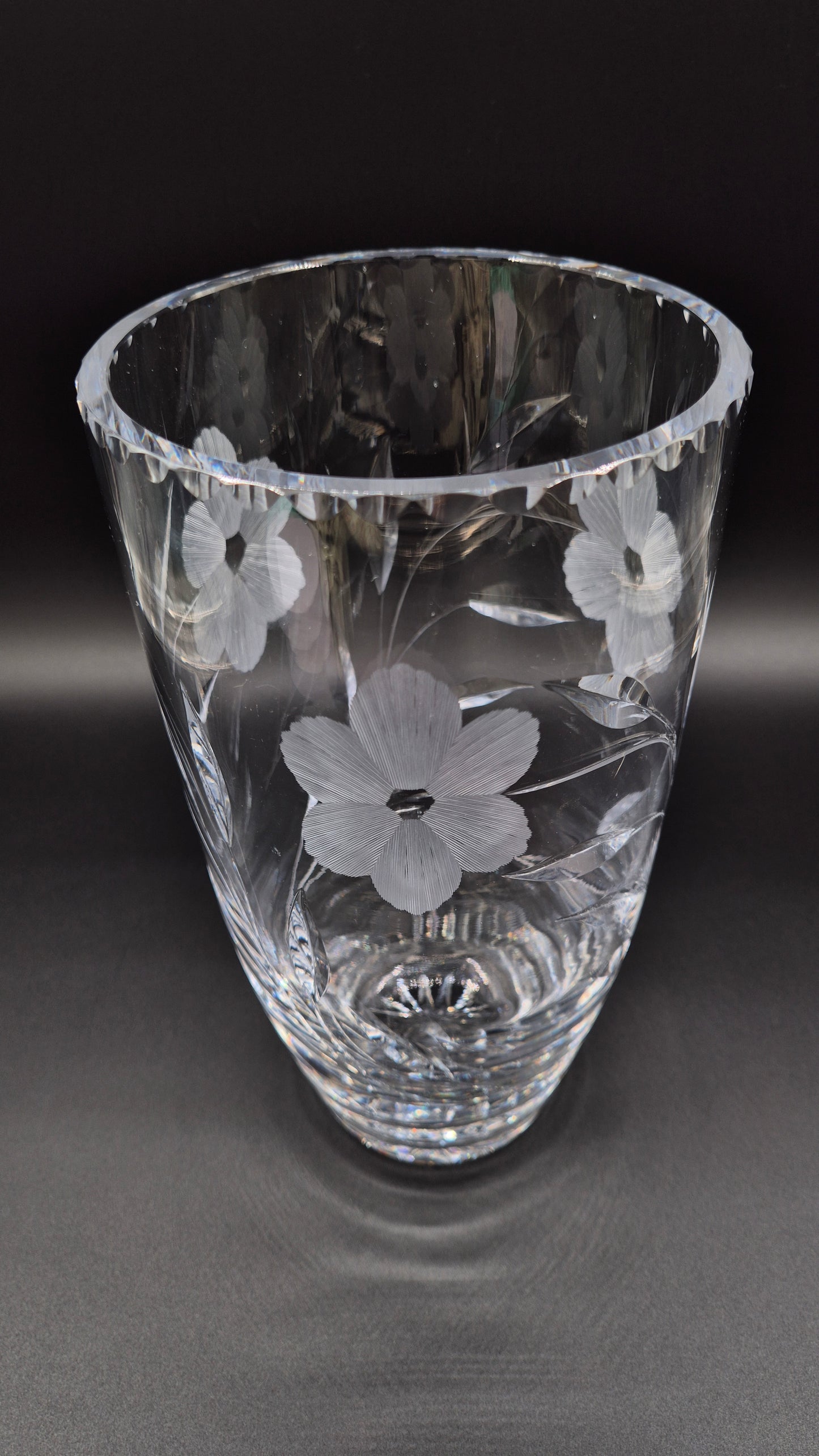 Large Crystal Vase. 28,5cm