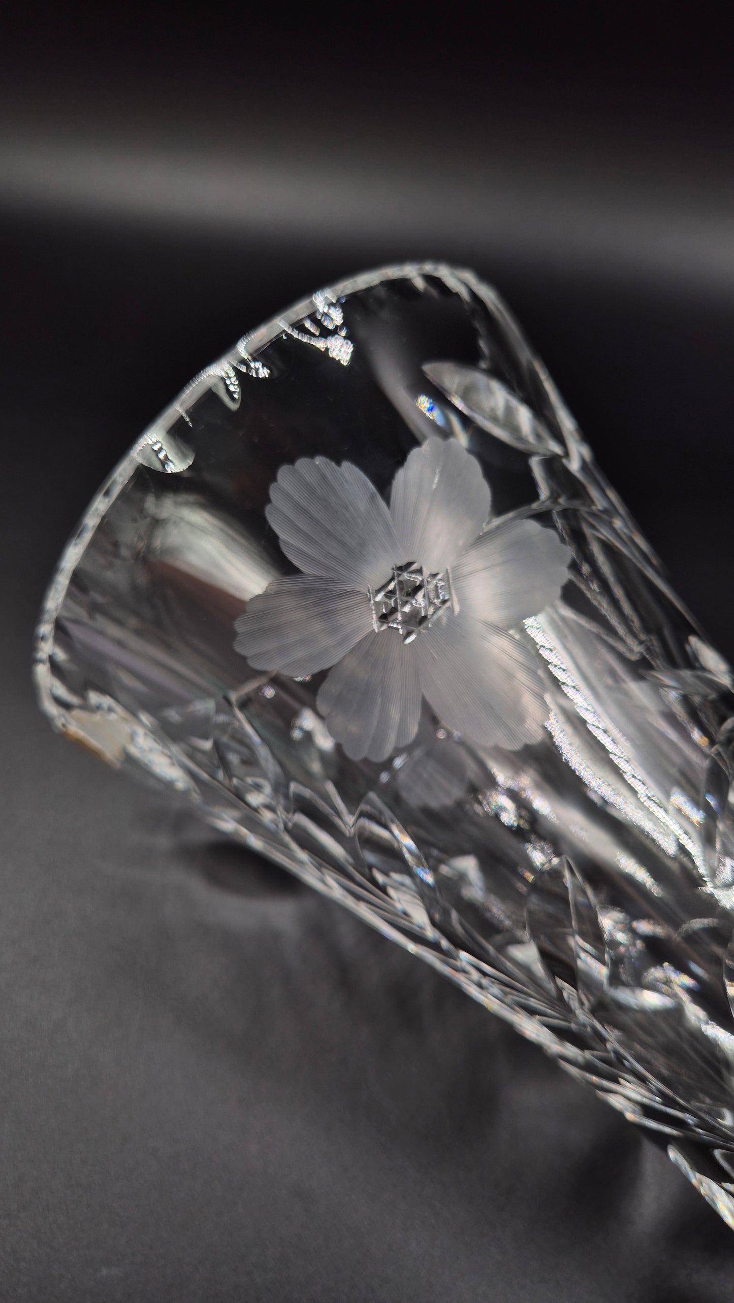 Riihimäen Lasi Selleri Crystal Vase - Aimo Okkolin Design