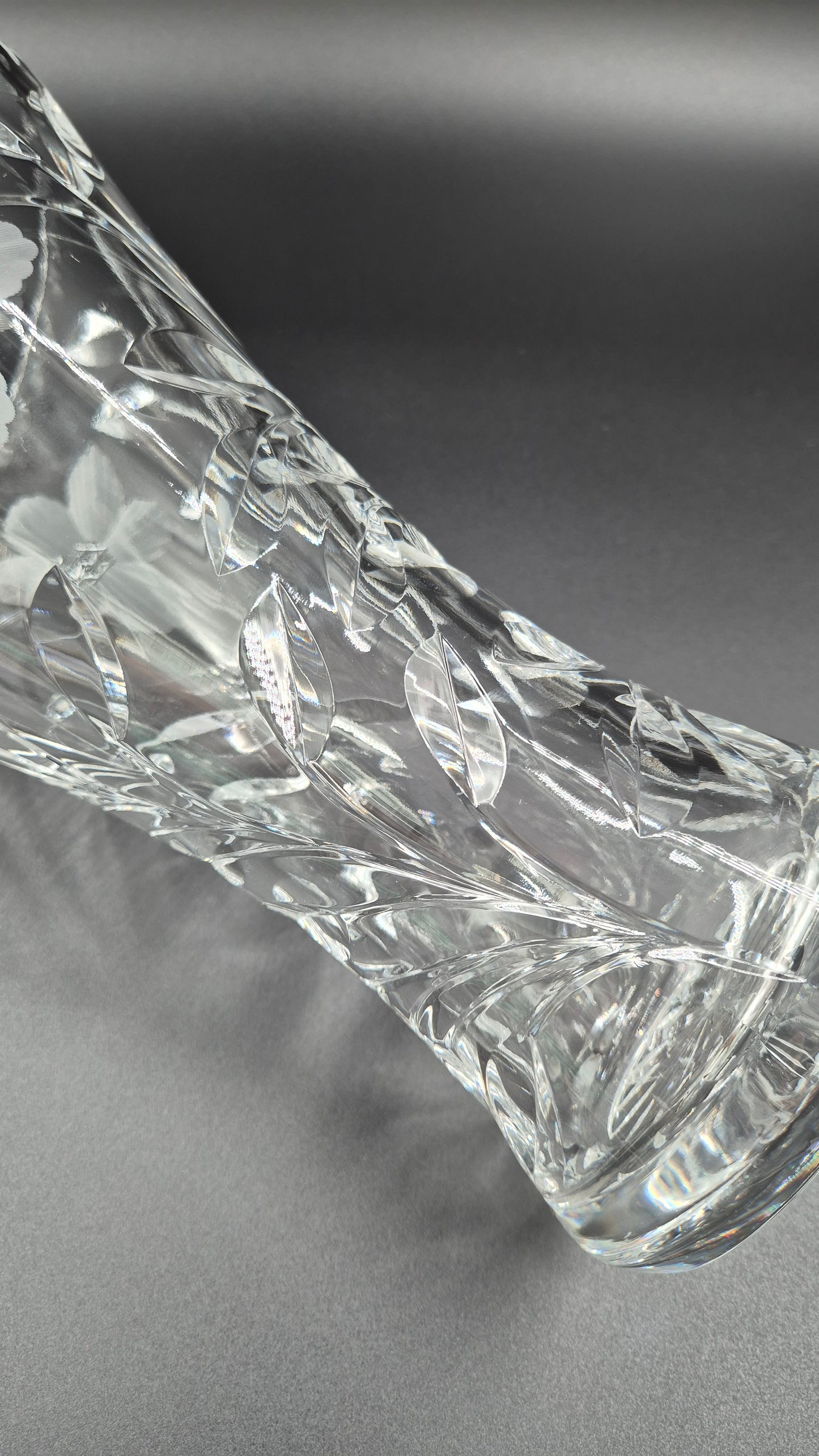 Riihimäen Lasi Selleri Crystal Vase - Aimo Okkolin Design