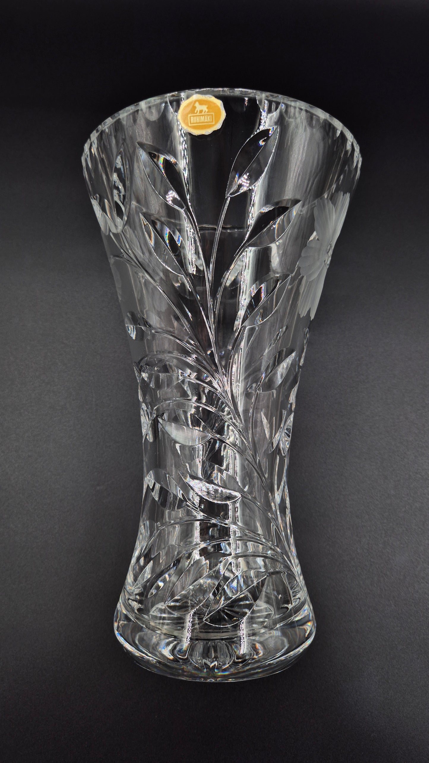 Riihimäen Lasi Selleri Crystal Vase - Aimo Okkolin Design