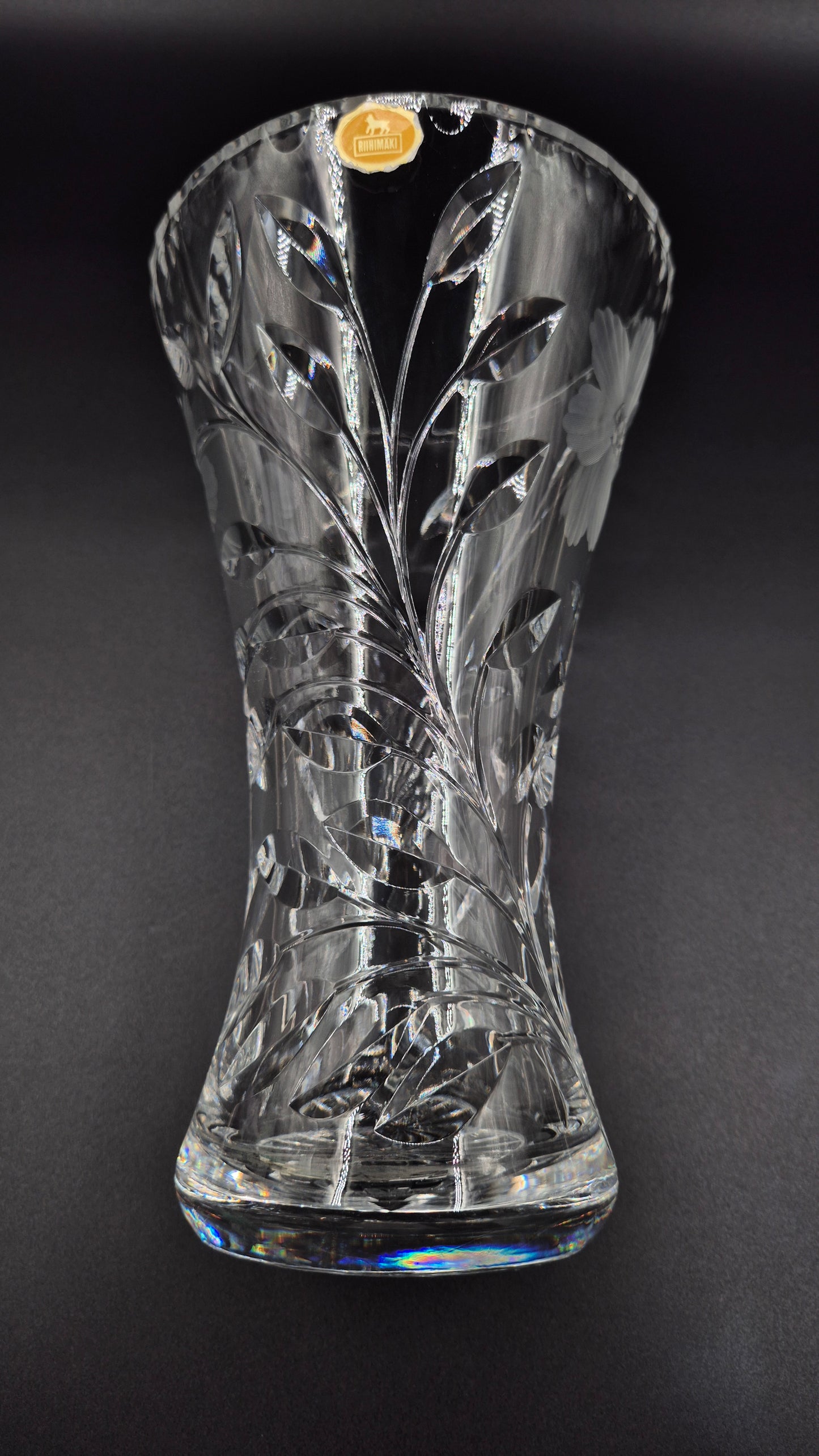 Riihimäen Lasi Selleri Crystal Vase - Aimo Okkolin Design