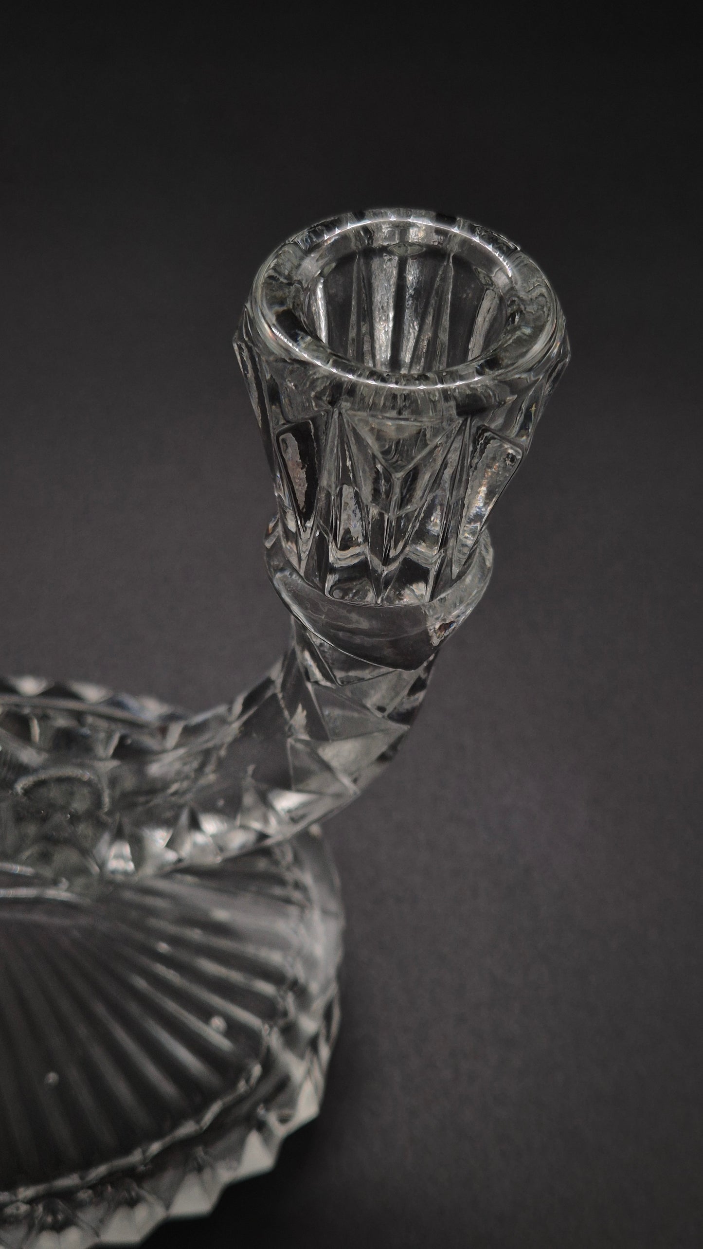 Art Deco Pressed Glass Candelabra