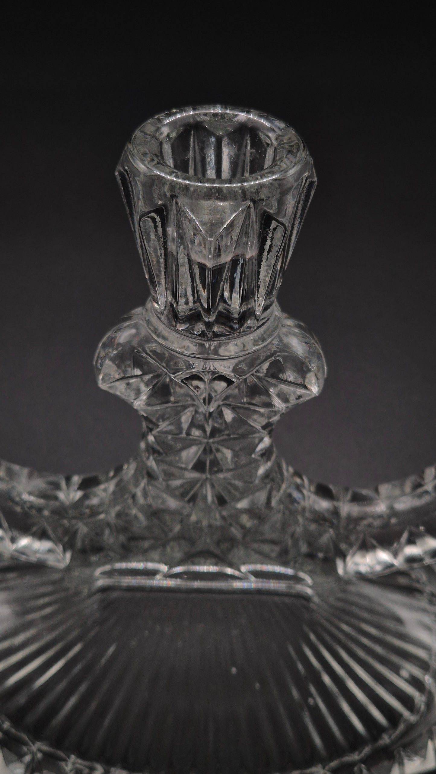 Art Deco Pressed Glass Candelabra