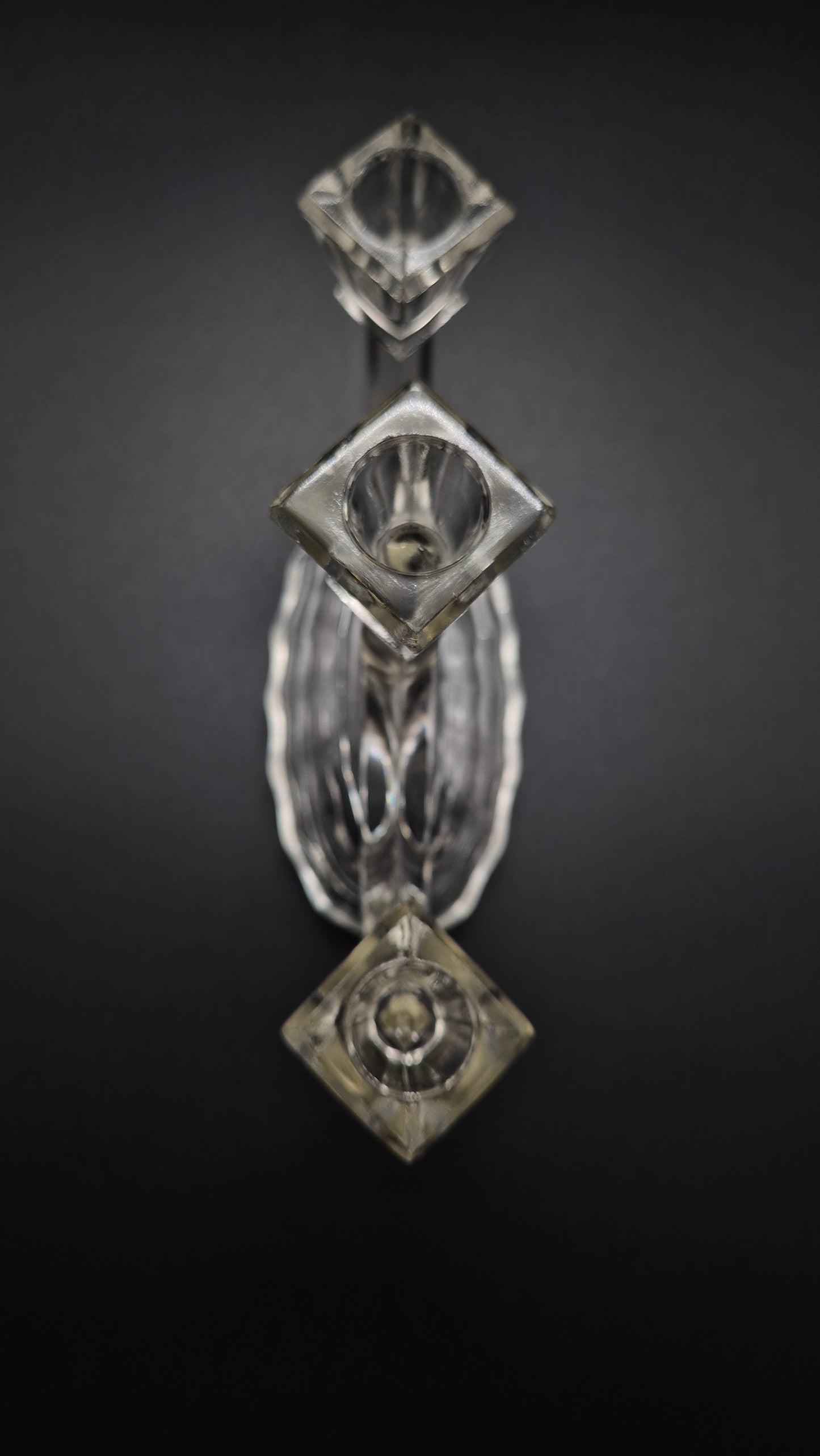 Art Deco Candlestick by Riihimäen Lasi – Vintage Finnish Glass Candle Holder