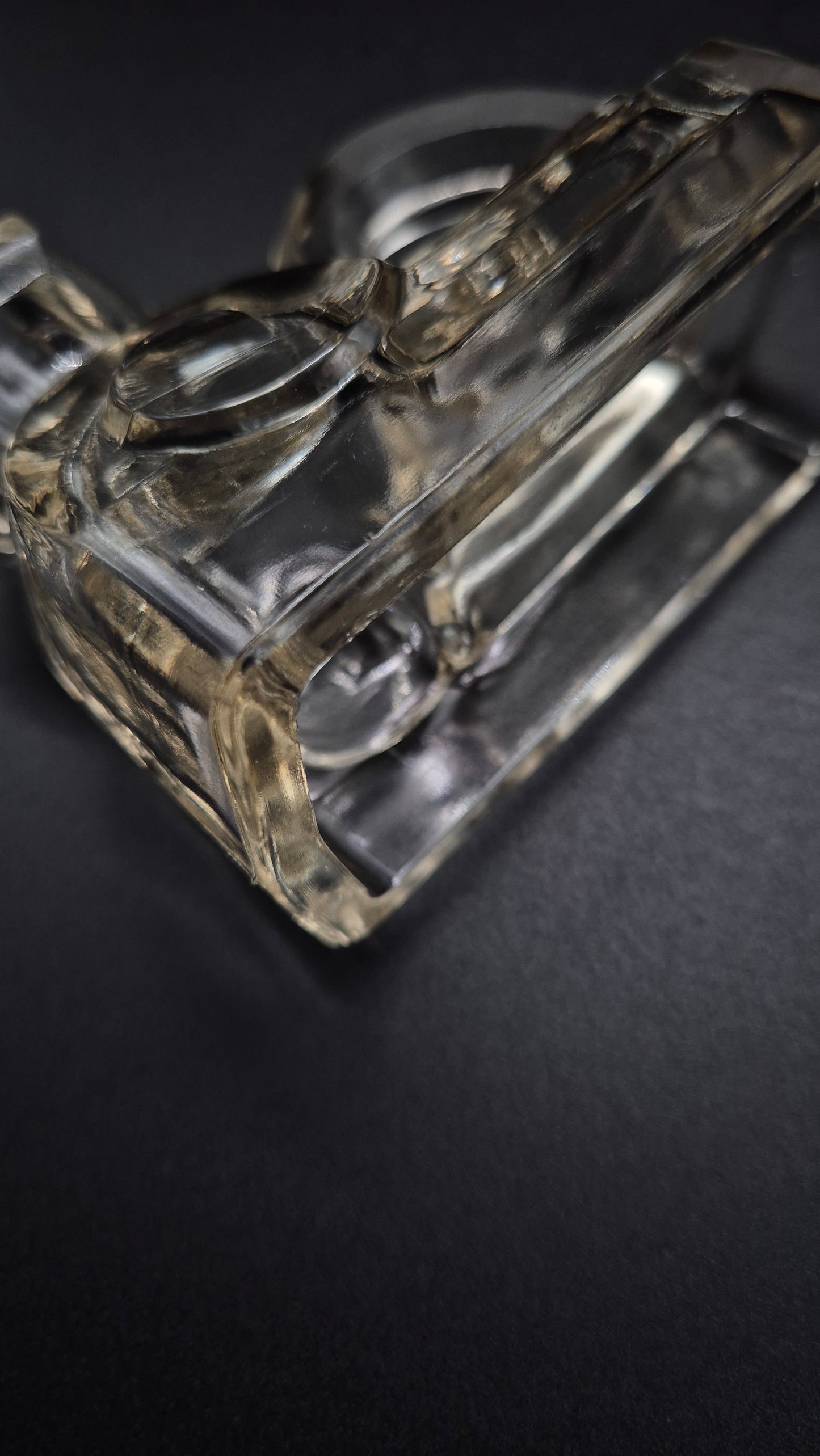 Art Deco Glass Candlestick – Vintage Elegant Candle Holder