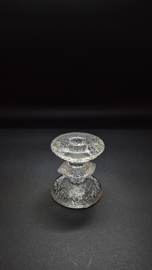 Vintage Iittala Festivo Glass Candlestick – Timo Sarpaneva Design 1967