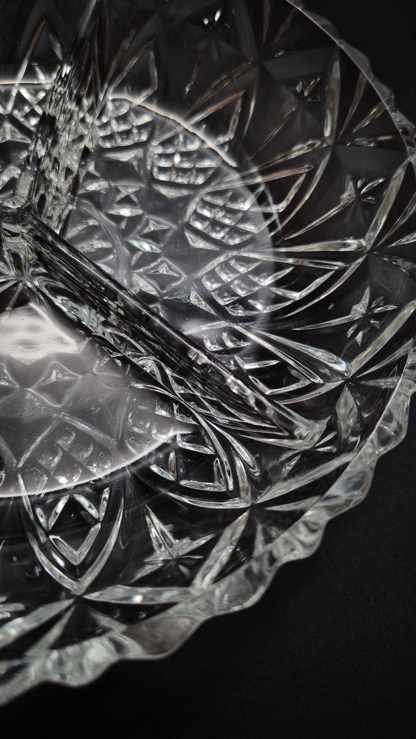 Vintage French Glass Partition Plate - Round Serving Dish