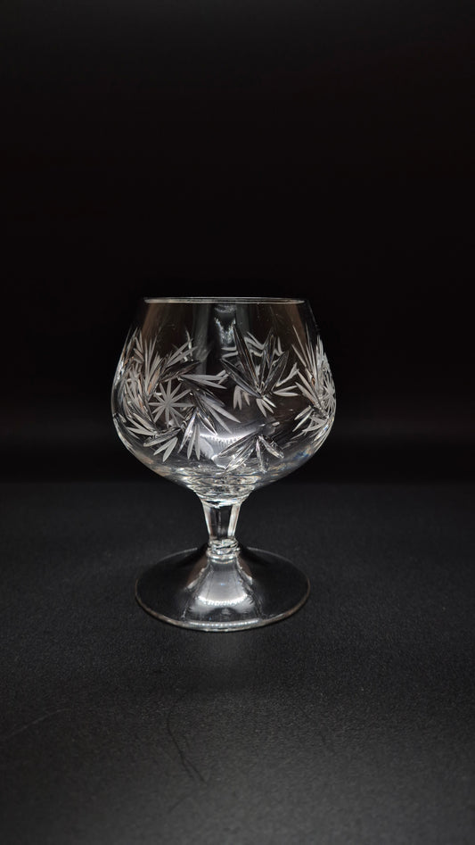 Vintage Crystal Cognac Glasses (Set of 5)