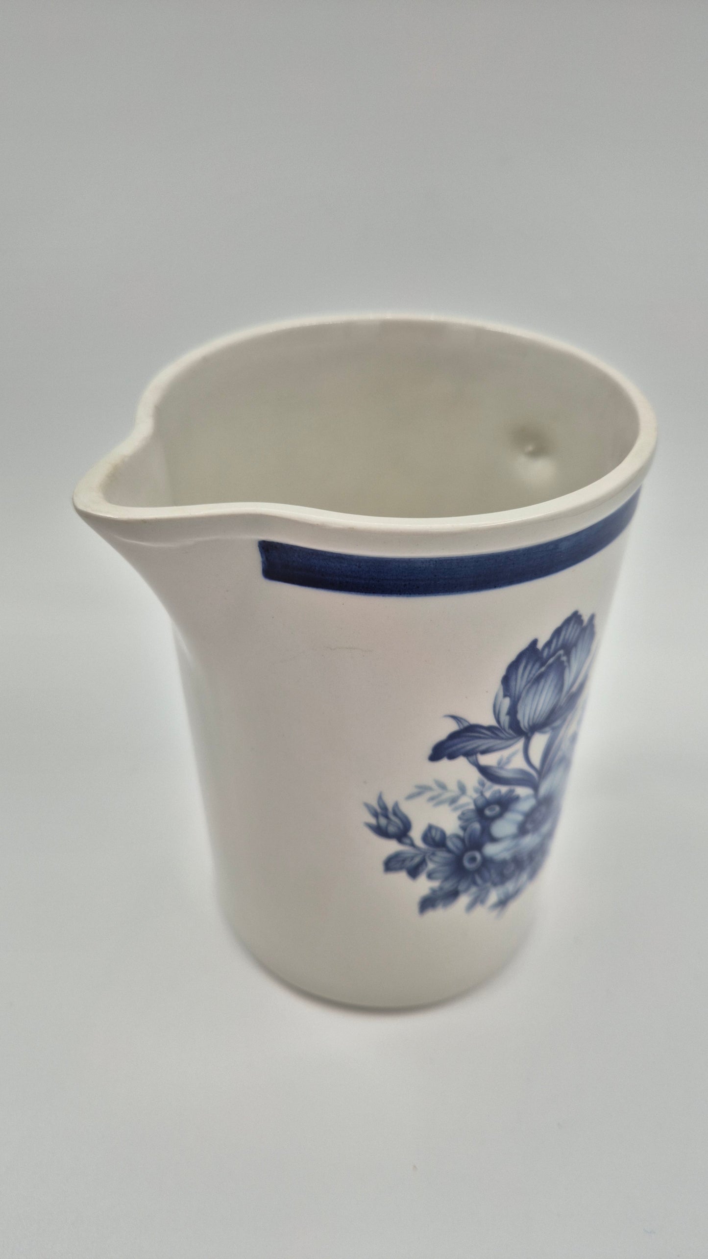 Vintage Upsala-Ekeby Gefle “Anemone” Pitcher – Blue Floral Jug – Sweden 1970s