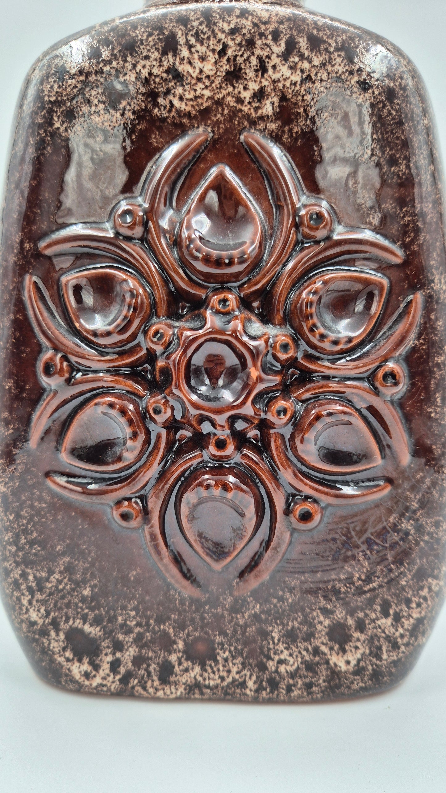 Vintage Strehla Clay Bottle – Mid-Century German Pottery