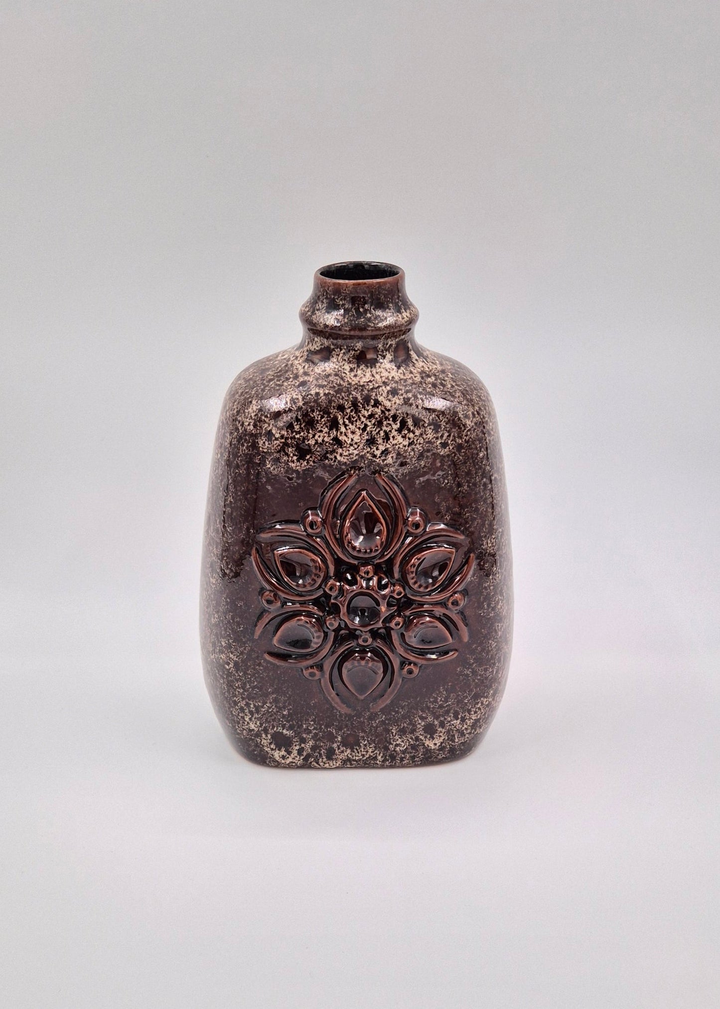 Vintage Strehla Clay Bottle – Mid-Century German Pottery