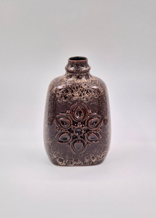 Vintage Strehla Clay Bottle – Mid-Century German Pottery