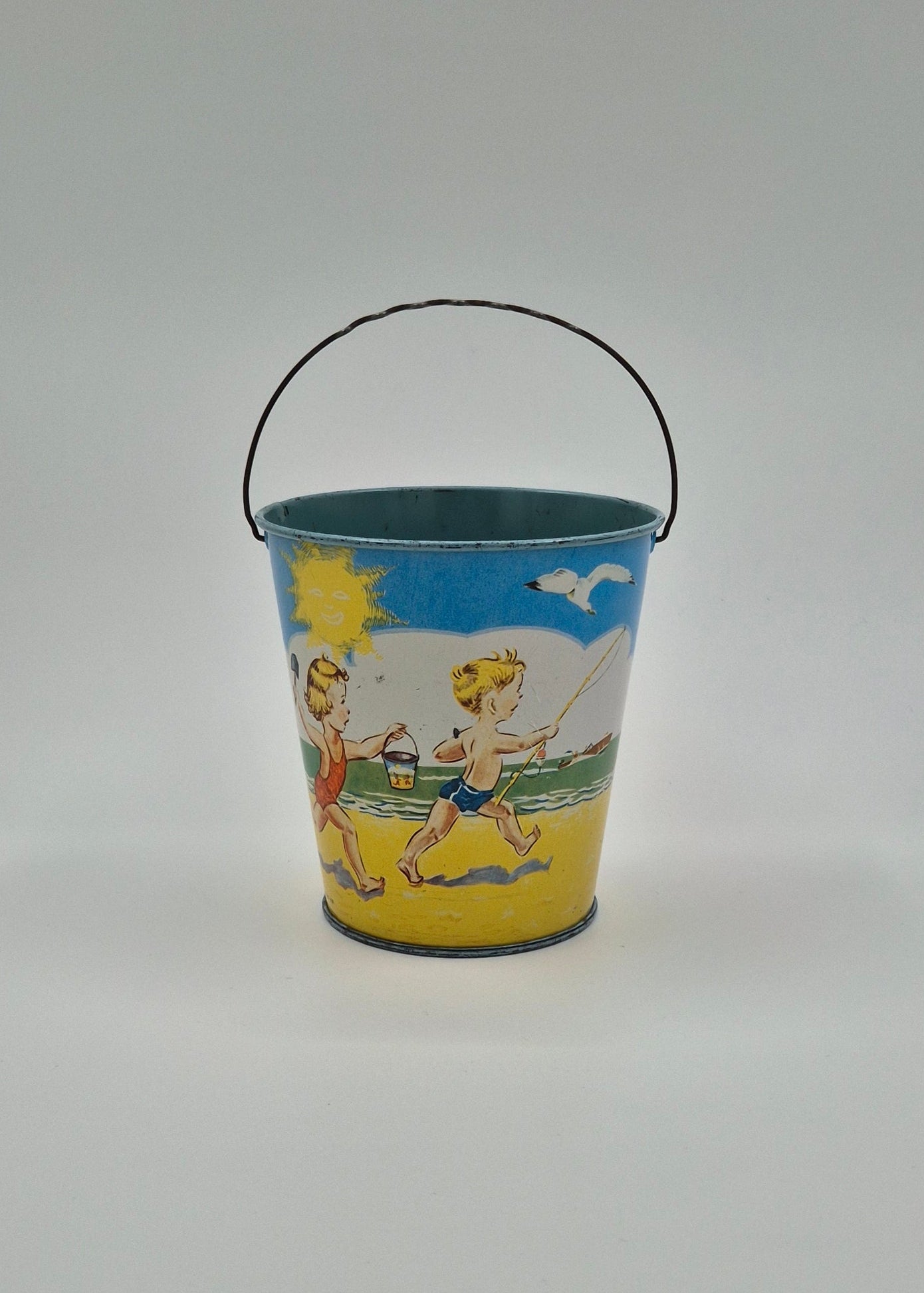 Vintage zandbak – Retro strandspeelgoed