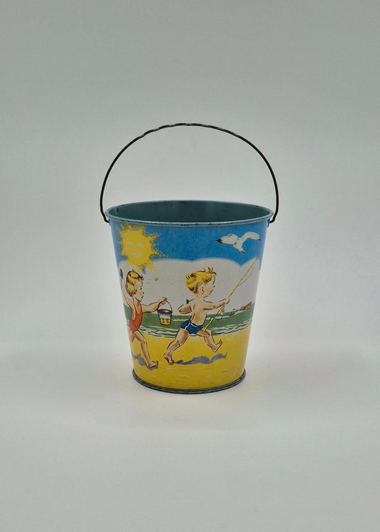 Vintage Sand Pail – Retro Beach Toy