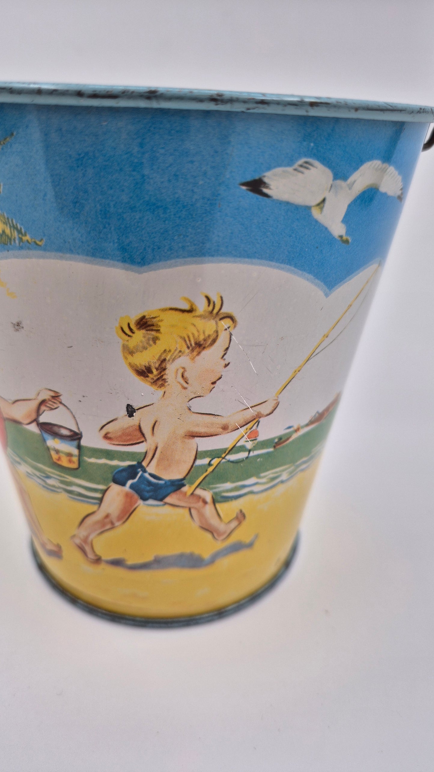 Vintage zandbak – Retro strandspeelgoed